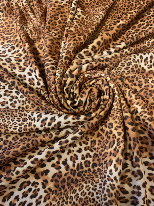 New Leopard design print on the best quality of nylon spandex 4way-stretch 58/60”sold by the YD. Ships Worldwide from Los Angeles C.A USA.
