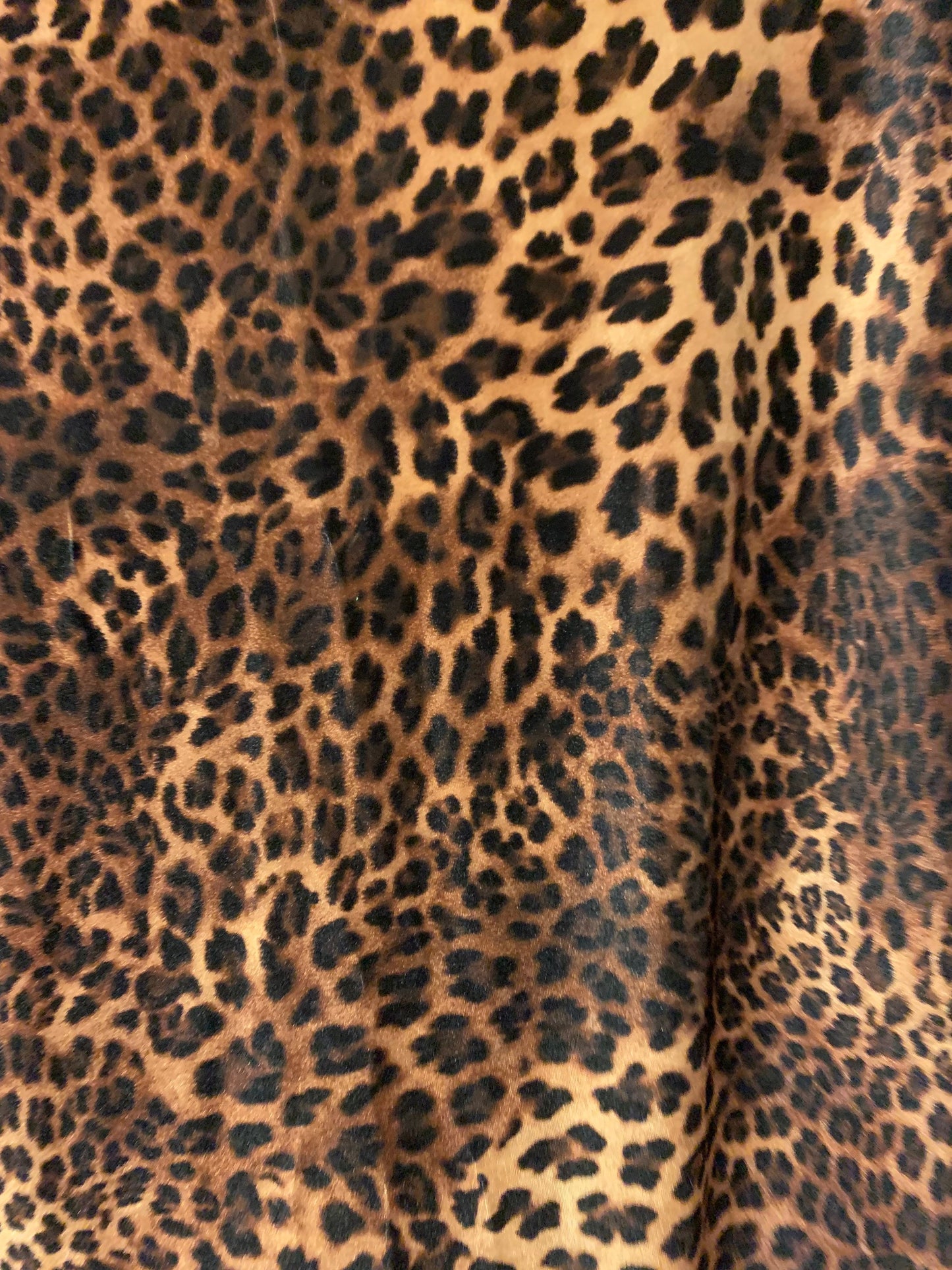 Cheetah animal design print on stretch velvet 4way-stretch sold by the YD. Ships Worldwide from Los Angeles California USA.