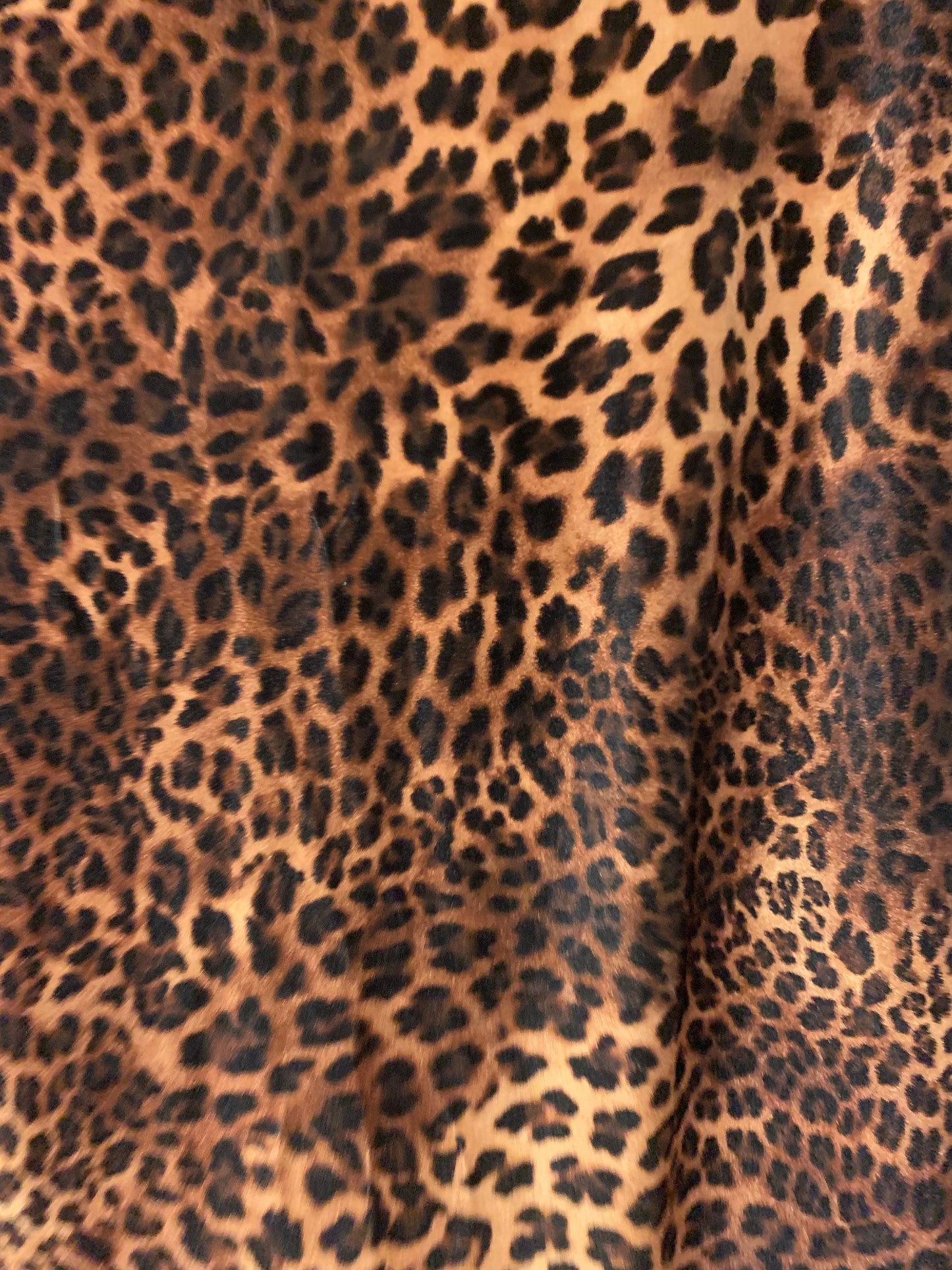 Cheetah animal design print on stretch velvet 4way-stretch sold by the YD. Ships Worldwide from Los Angeles California USA.
