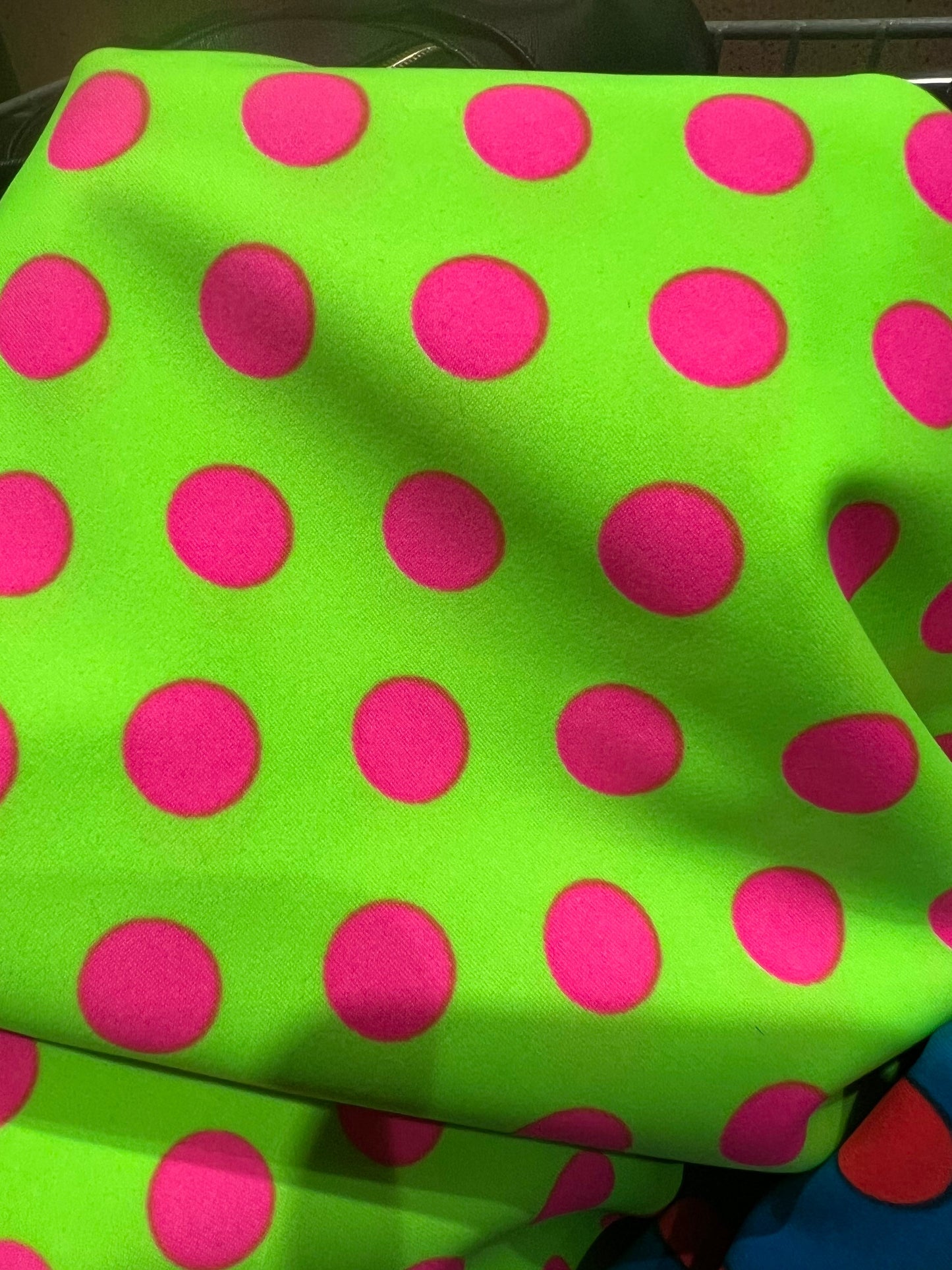 Polka dot pattern design print on the best quality of nylon spandex 4-way stretch 58/60”sold by the YD. Ships worldwide from Los Angeles C.A