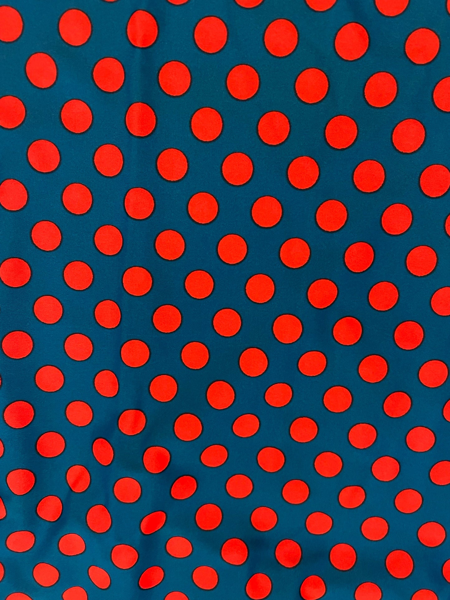 Polka dot pattern design print on the best quality of nylon spandex 4-way stretch 58/60”sold by the YD. Ships worldwide from Los Angeles C.A