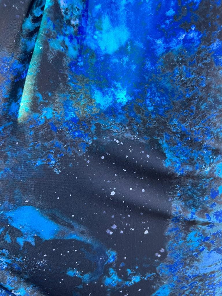 New galaxy design print on the best quality of nylon spandex 4-way stretch 58/60”sold by the YD.ships worldwide from Los Angeles California