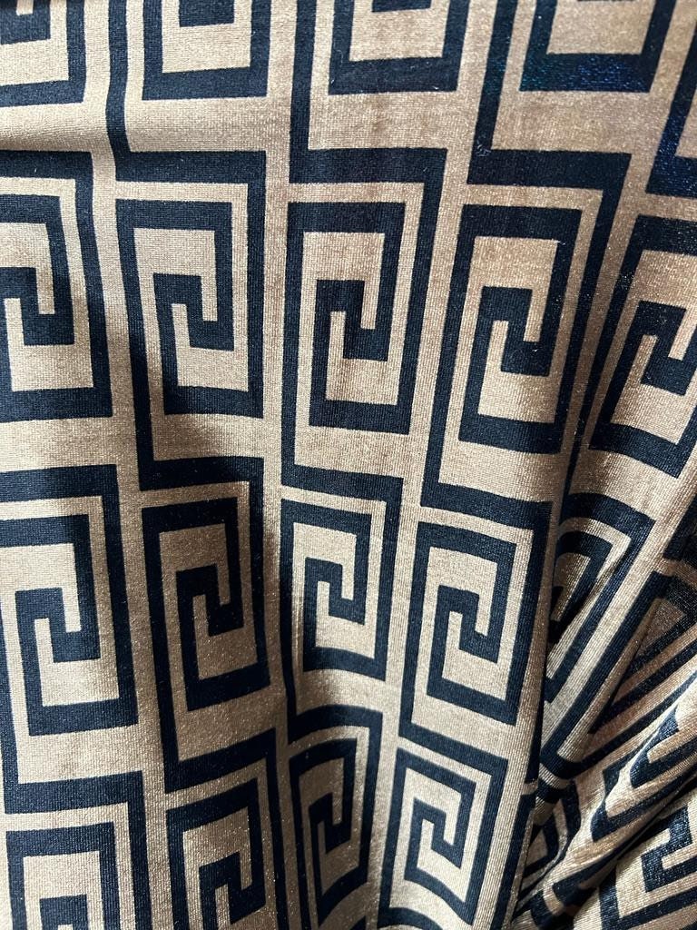 New fashion brand design print on stretch velvet 4-way stretch 58/60”sold by the YD.ships worldwide from Los Angeles California USA
