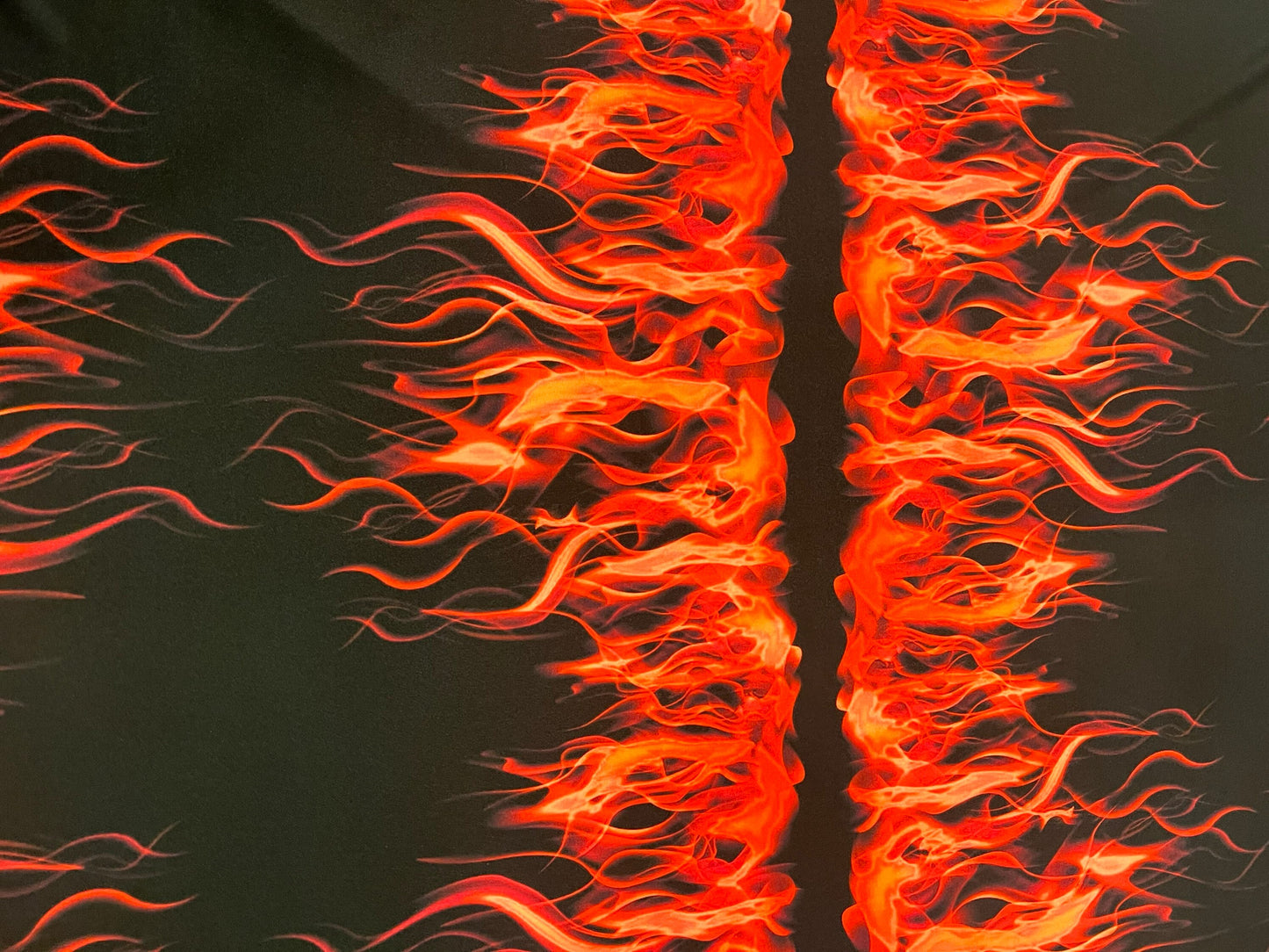 New hot flame design print on the best quality of nylon spandex 4-stretch 58/60”sold by the YD. Ships Worldwide from Los Angeles California