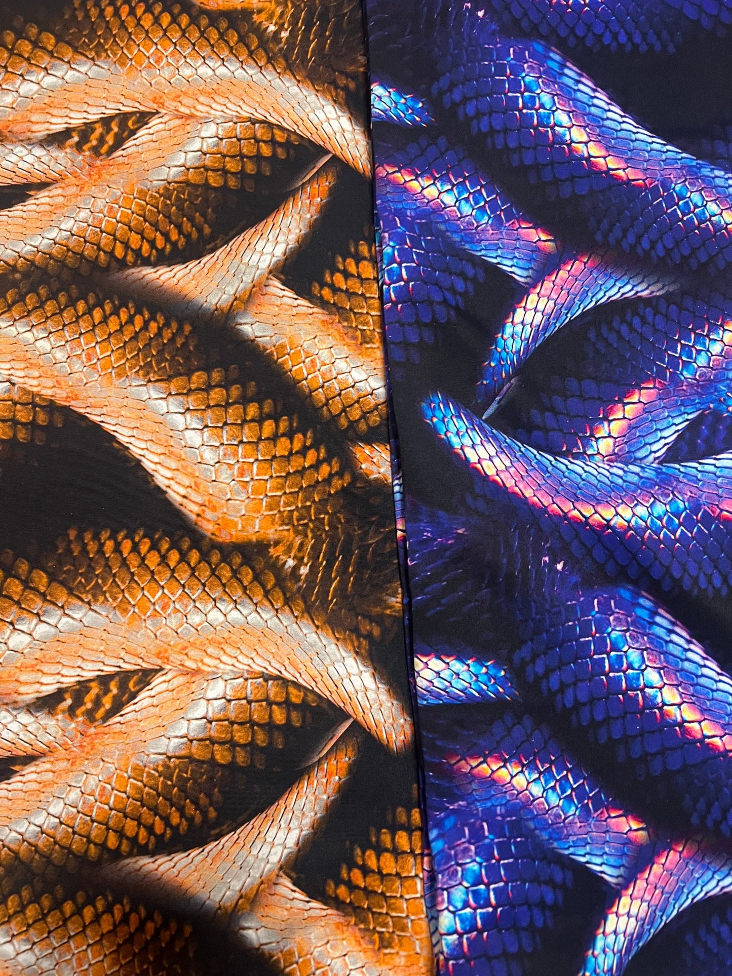 Snake skin design print on the best quality of heavy nylon spandex 4-stretch 58/60”sold by the YD.ships worldwide from Los Angeles CA USA.