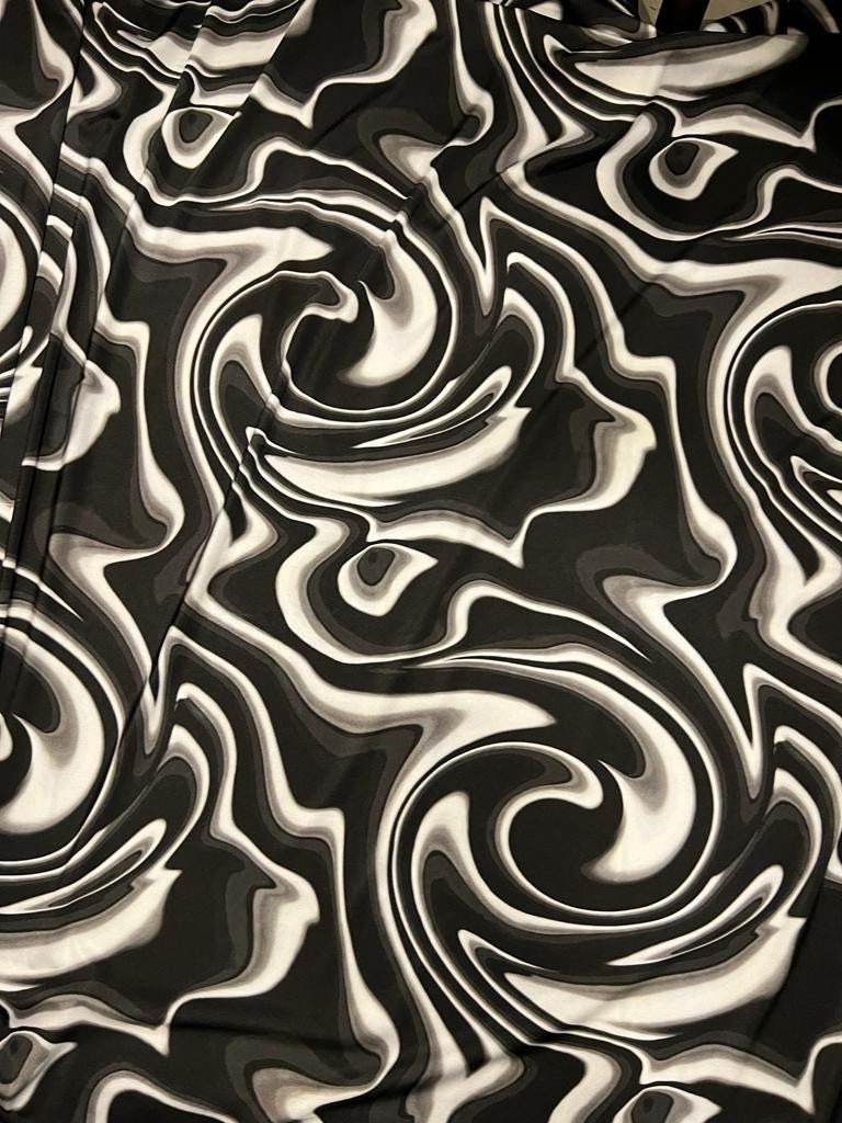 New lava abstract design print on the best quality of nylon spandex 58/60”sold by the YD.ships worldwide from Los Angeles California USA