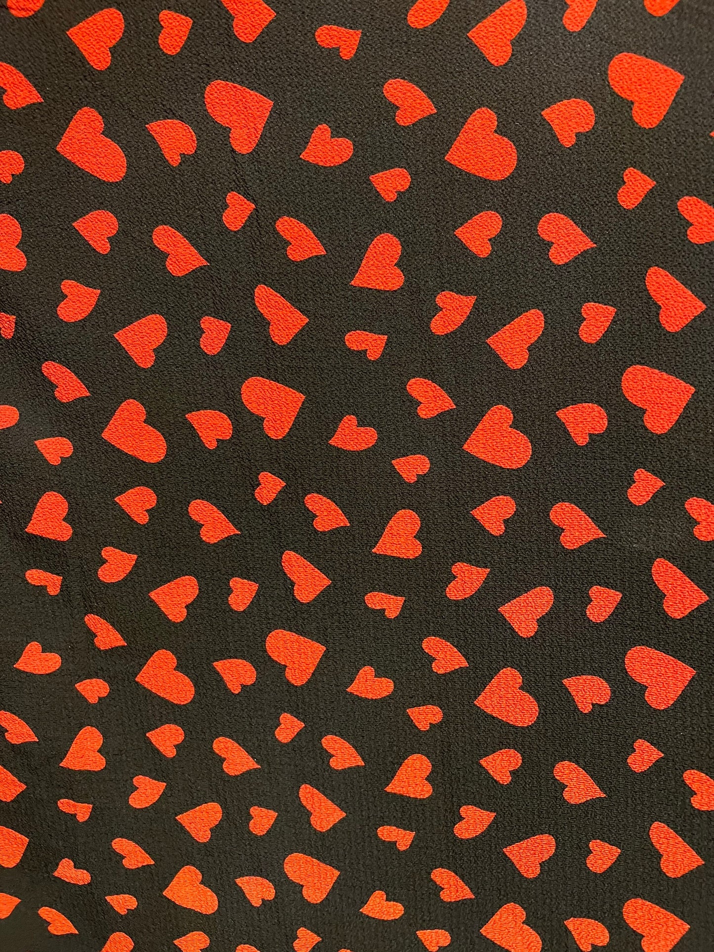 Valentine hearts design print on poly spandex 2-way Stretch 58/60”sold by the YD.Ships Worldwide from Los Angeles California USA.