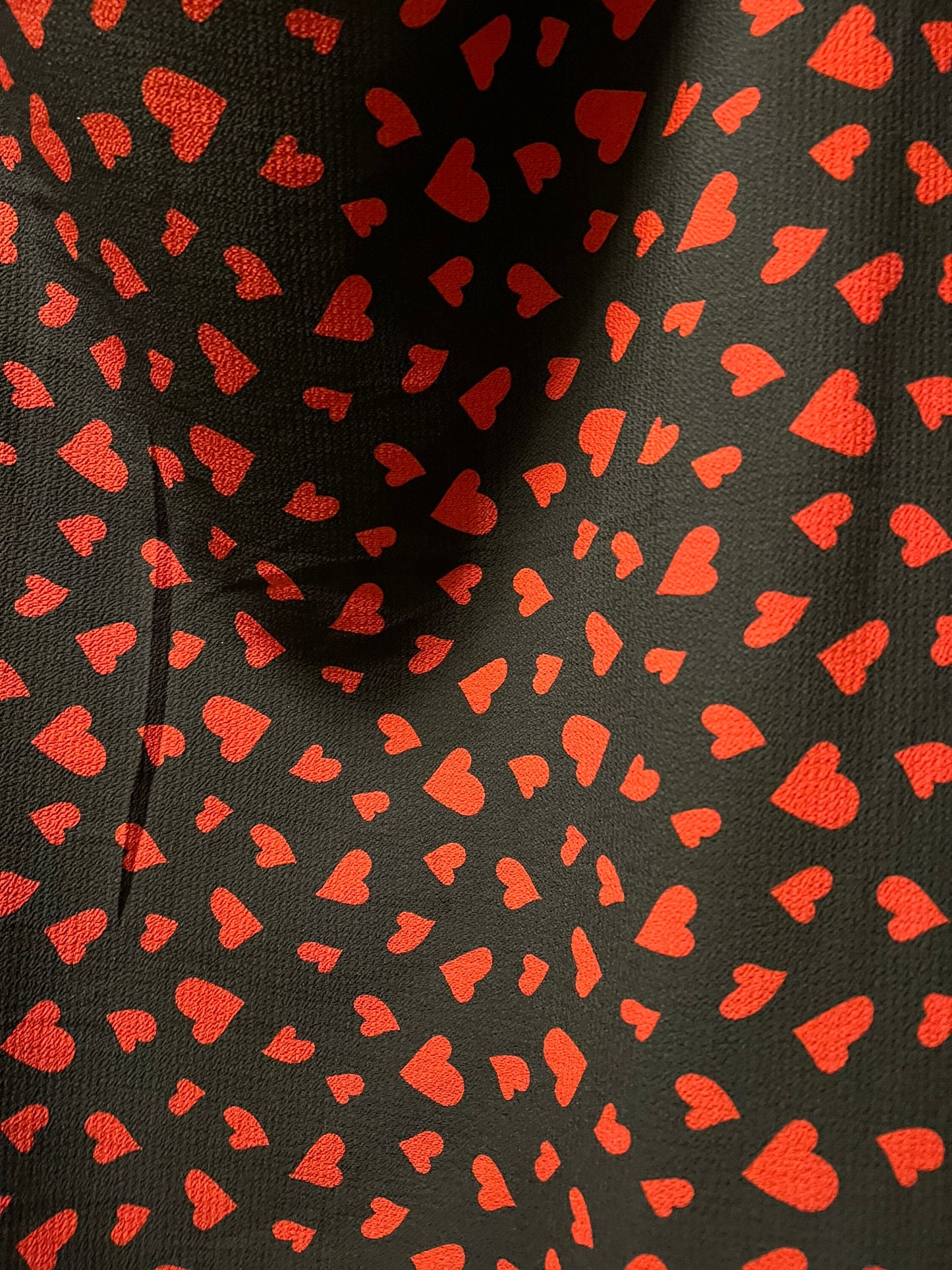 Valentine hearts design print on poly spandex 2-way Stretch 58/60”sold by the YD.Ships Worldwide from Los Angeles California USA.