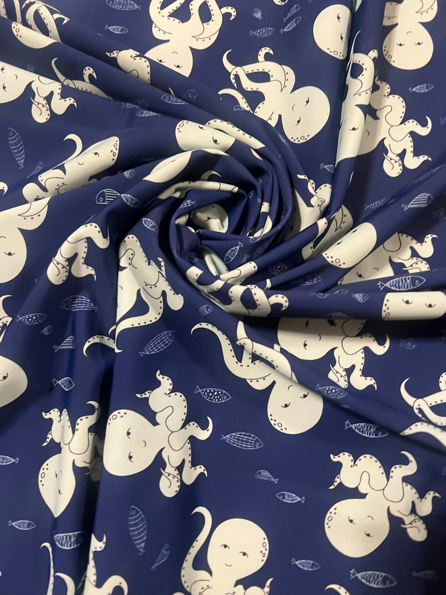 Sea Octopus pattern design print on the best quality of nylon spandex 4-way stretch 58/60”sold by the YD.Ships worldwide from Los Angeles CA