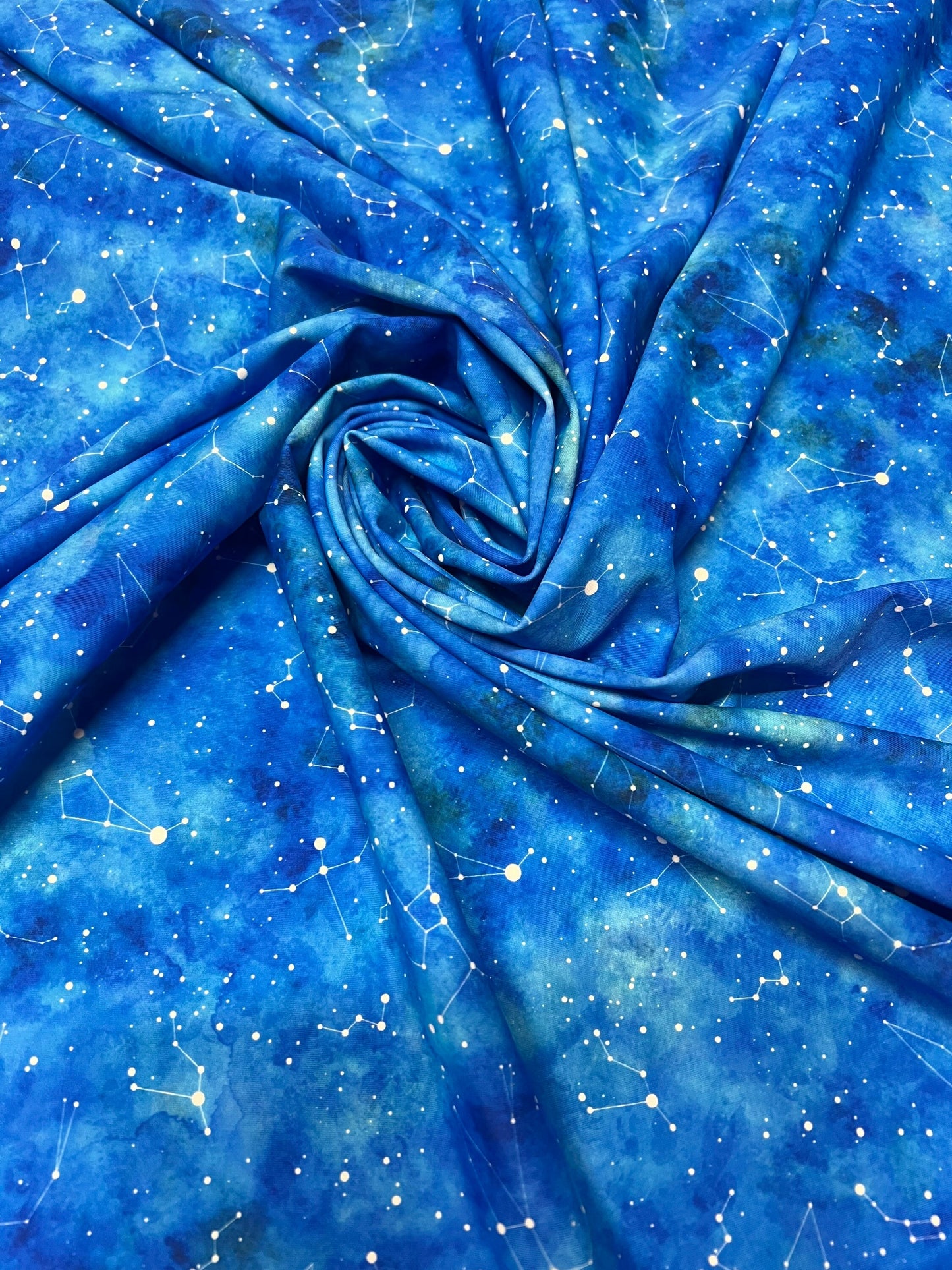 New galaxy constellation print on the best quality of nylon spandex4-stretch 58/60”Sold by the YD.ships worldwide from Los   Angeles CA.