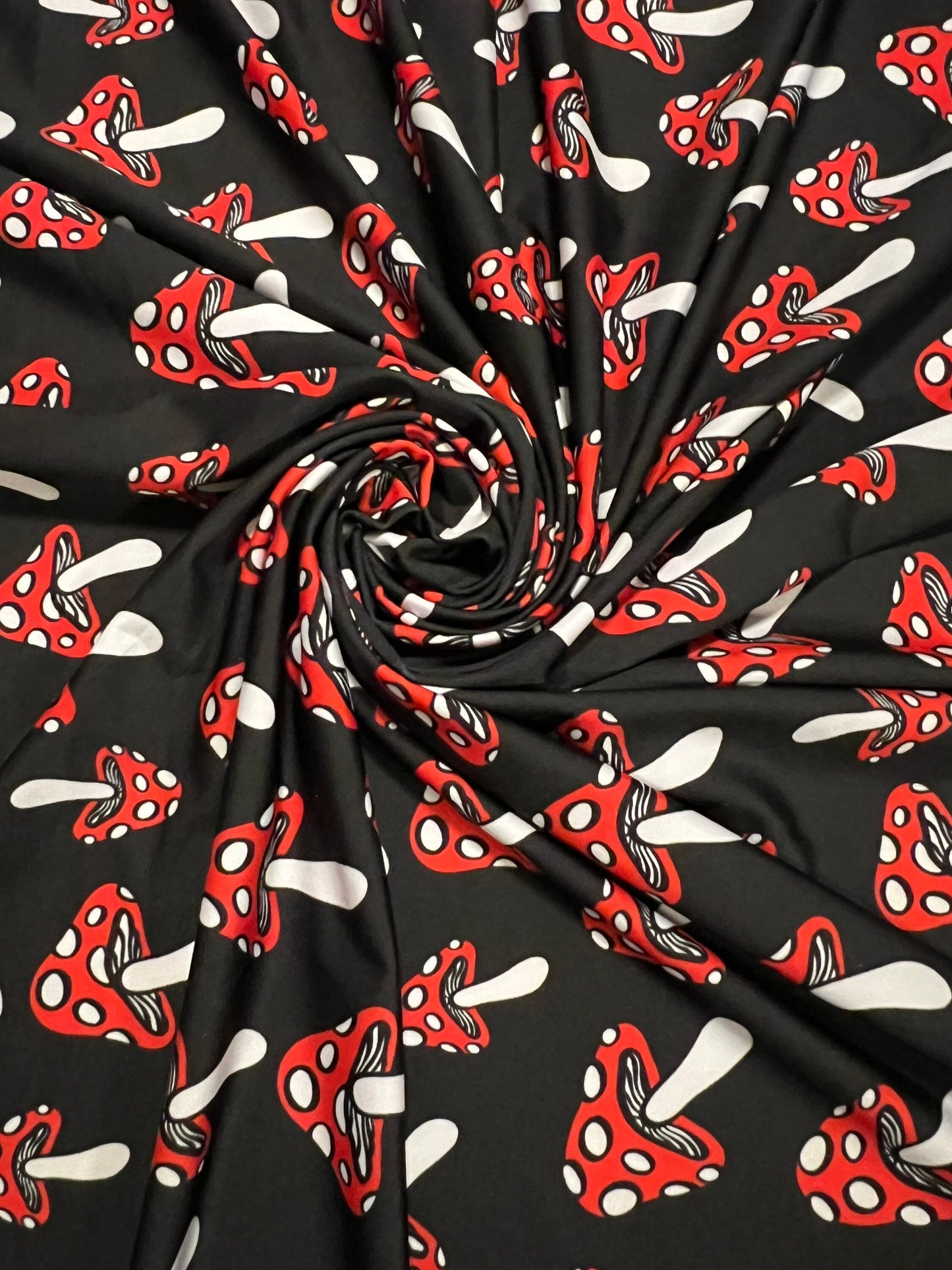 New Mushrooms Pattern design print on the best quality of nylon spandex 4-way stretch 58/60”Sold by the YD. Ships worldwide from Los Angeles