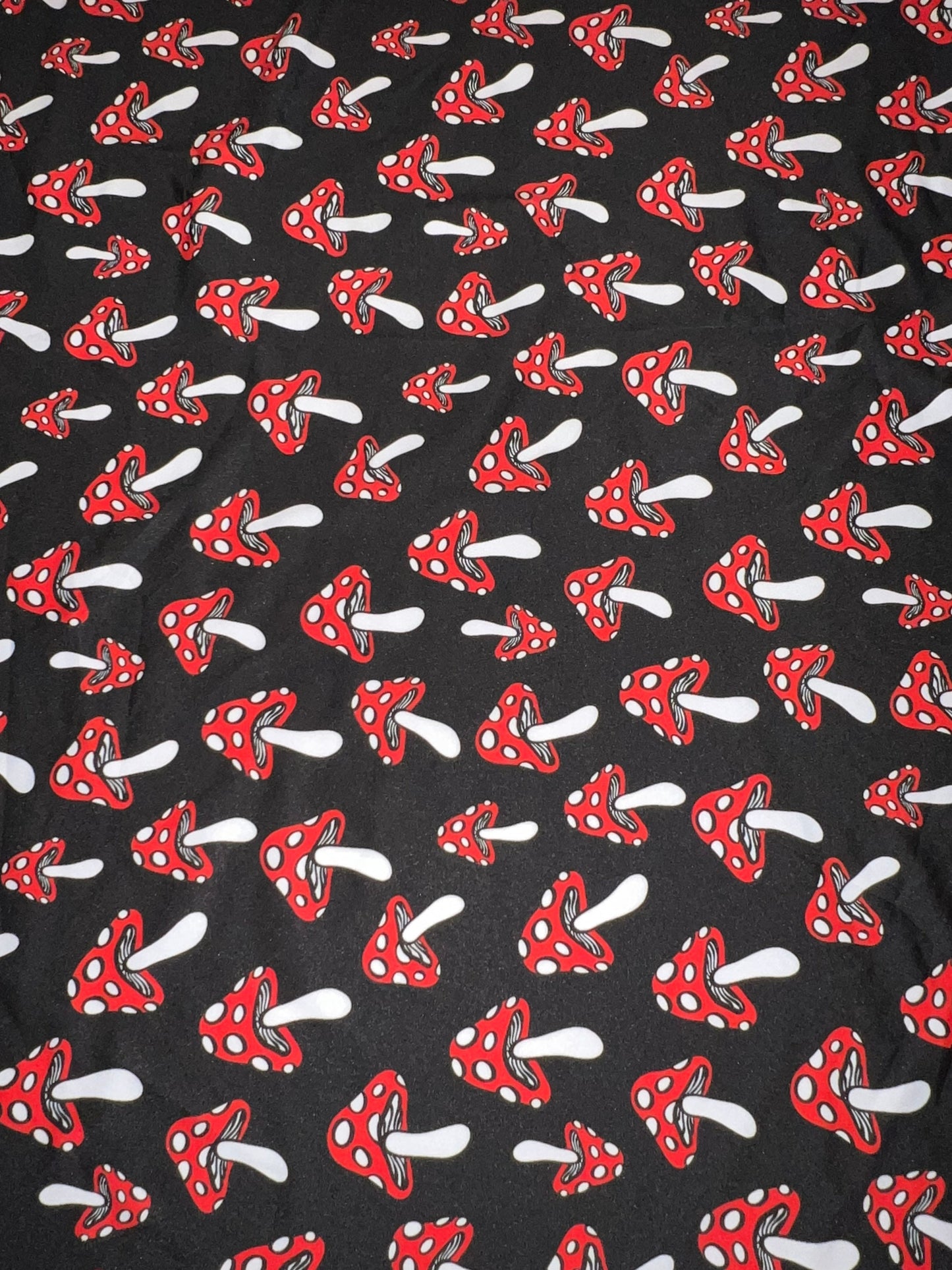 Mushrooms pattern design print on the best quality of nylon spandex 4-stretch 58/60”Sold by the YD.Ships worldwide from Los Angeles CA.