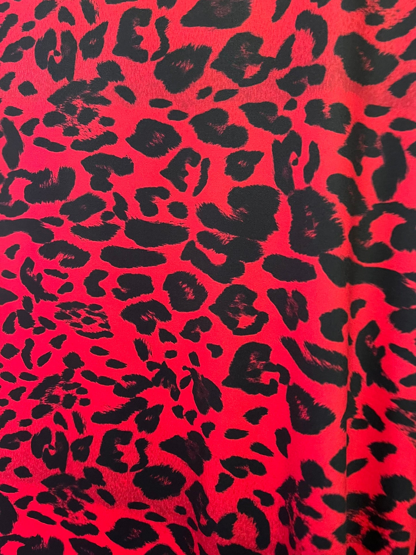 New Red and Black Leopard design print on the best quality of nylon spandex 4-stretch 58/60”Sold by the YD.Ships worldwide from Los Angeles