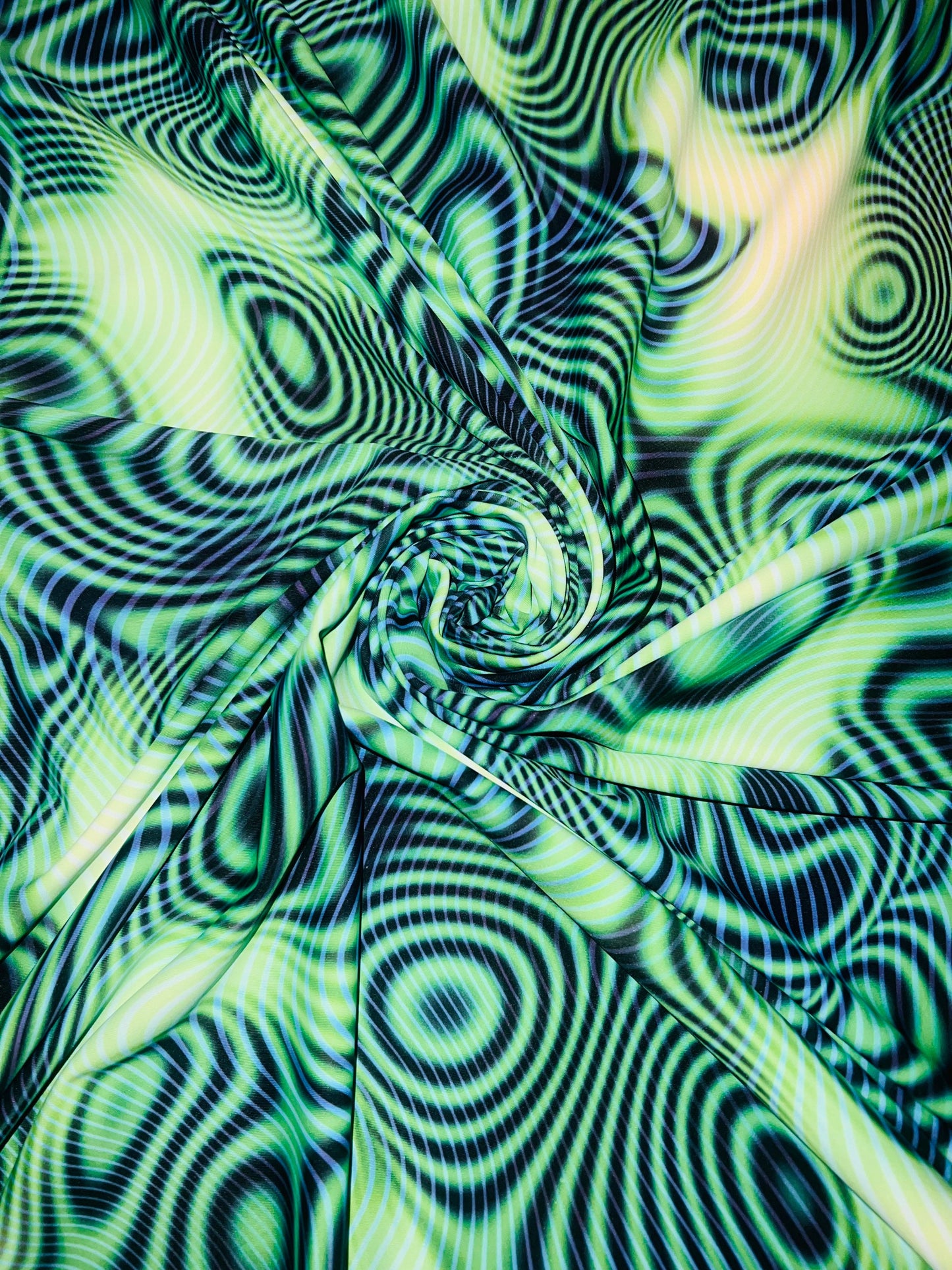 New swirl abstract design print on the best quality of nylon spandex 4-stretch 58/60”Sold by the YD.Ships worldwide from Los Angeles CA.