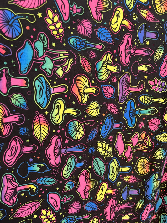 Colorful Mushrooms pattern design print on the best quality of nylon 4-way stretch 58/60”Sold by the YD.Ships worldwide from Los Angeles CA.