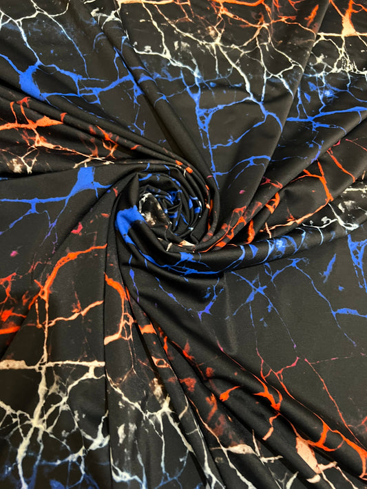 New Multicolor marble design print on the best quality of nylon spandex 4-way stretch 58/60”sold by the YD.Ships worldwide from Los Angeles