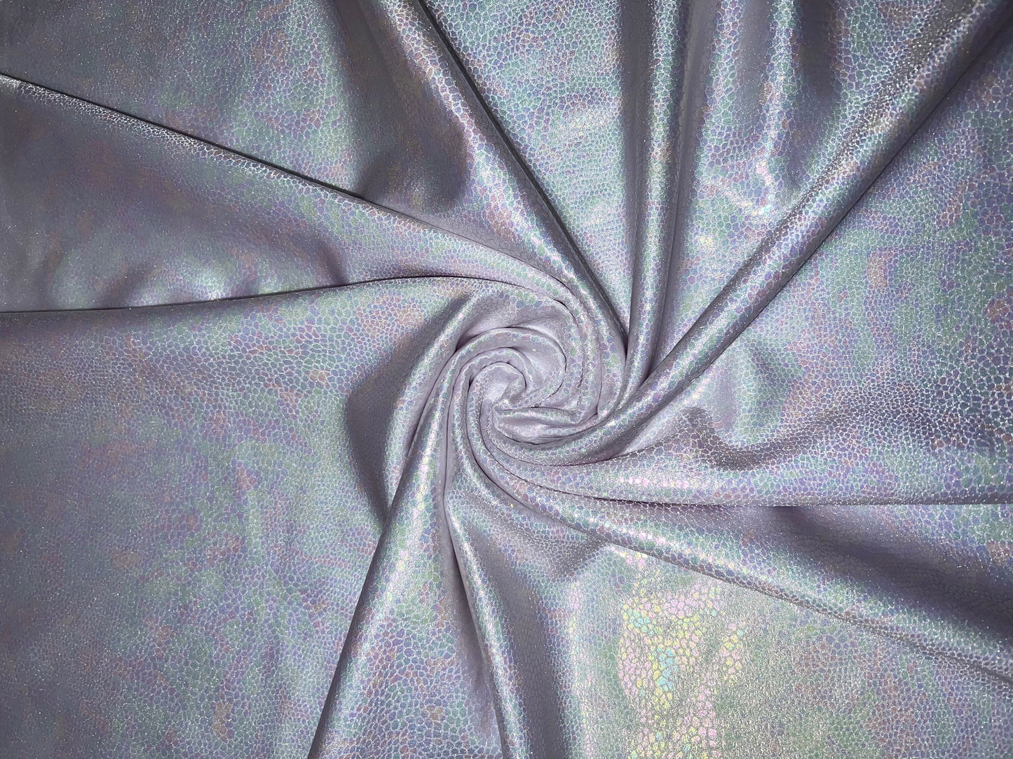 Iridescent skin reptile design metallic nylon spandex 4-way stretch 58/60”Sold by the YD.Ships worldwide from Los Angeles California USA.