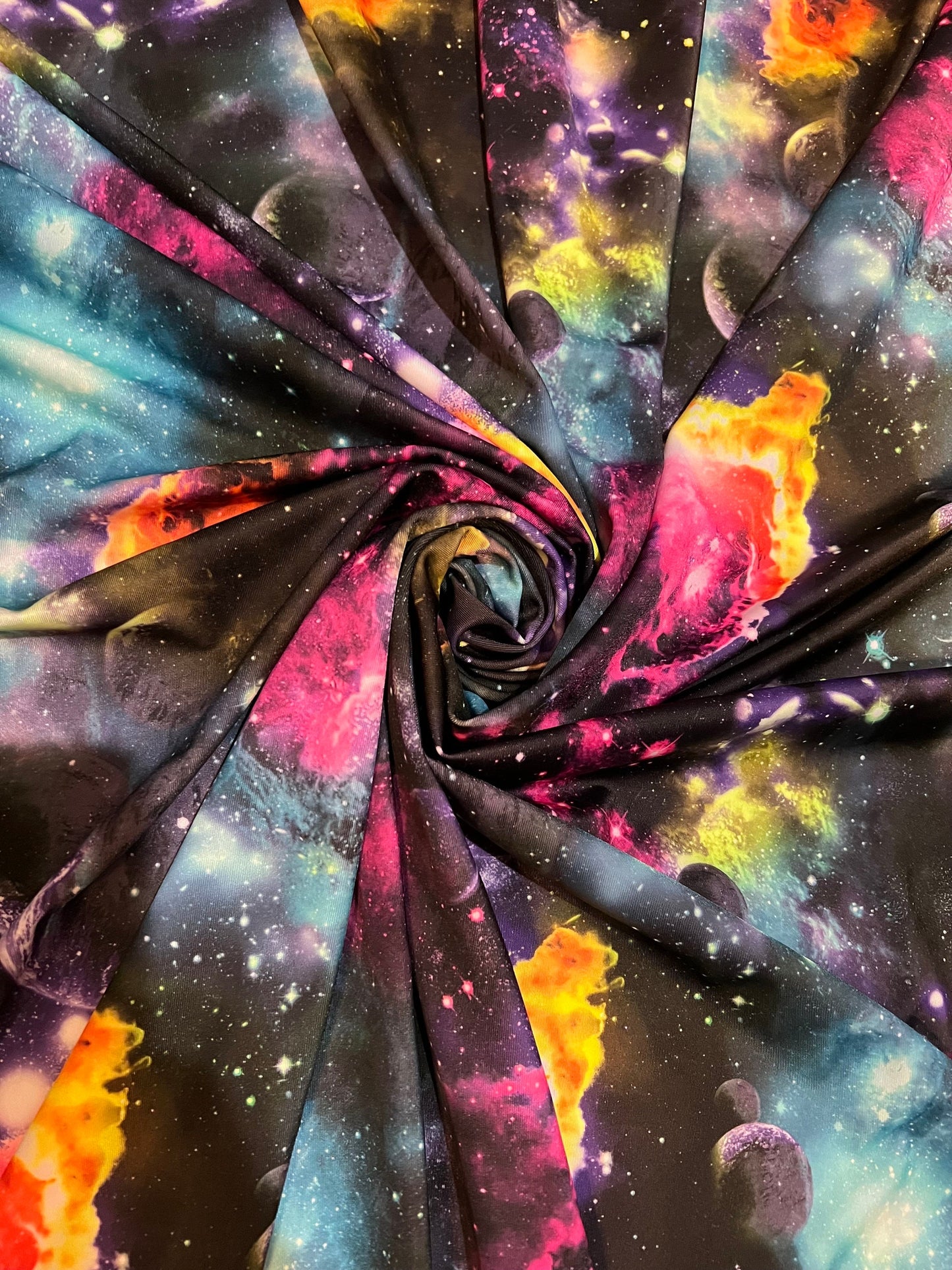 New galaxy pattern design print on the best quality of nylon spandex