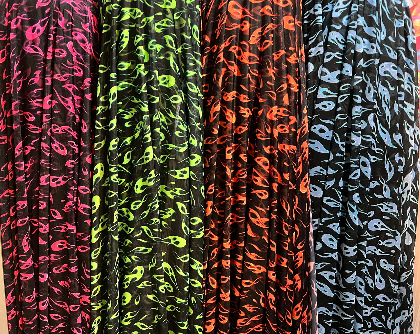 Abstract Flames  pattern design print on the best quality of power mesh 4way stretch 58/60”Sold by the YD.Ships worldwide from Los Angeles