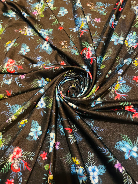 Amazing Hibiscus flowers design print on the best quality of nylon spandex 4-way stretch 58/60” Sold by the YD.Ships worldwide from LA.