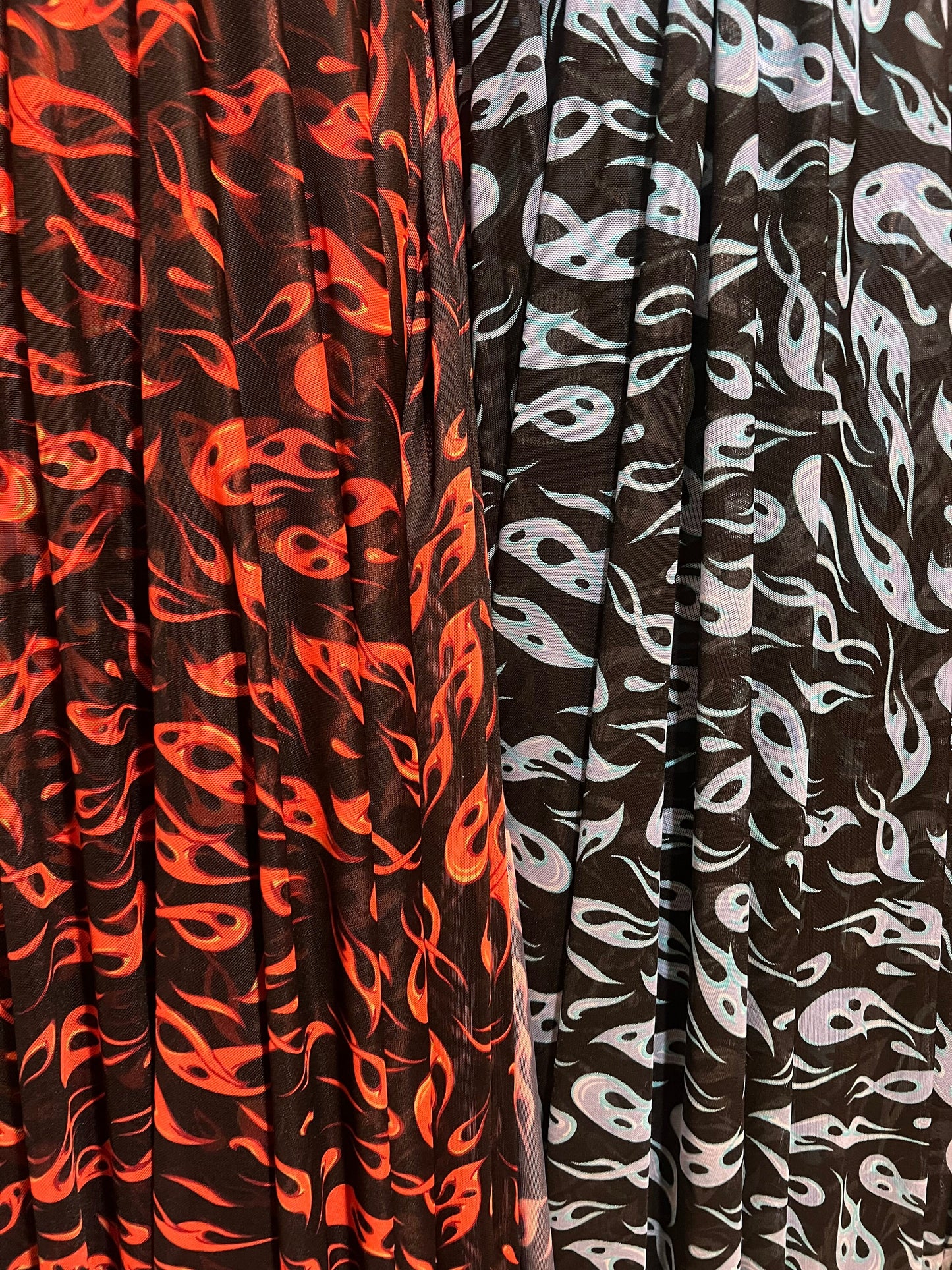 Abstract Flames  pattern design print on the best quality of power mesh 4way stretch 58/60”Sold by the YD.Ships worldwide from Los Angeles