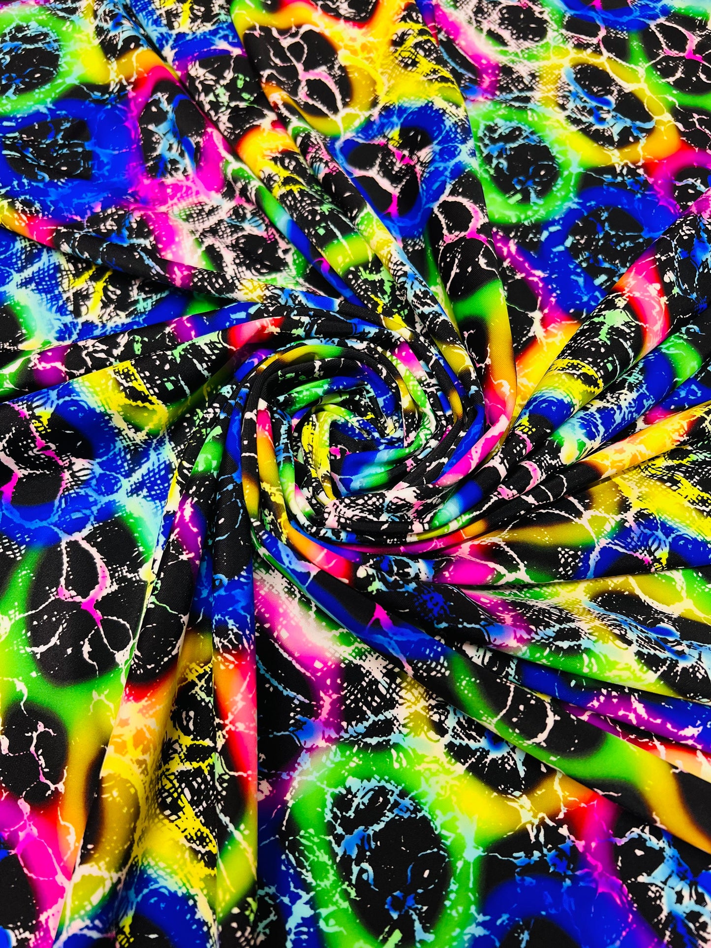 Abstract Honeycomb design print on the best quality of nylon spandex 4-way Stretch 58/60”sold by the YD.Ships worldwide from Los Angeles CA.