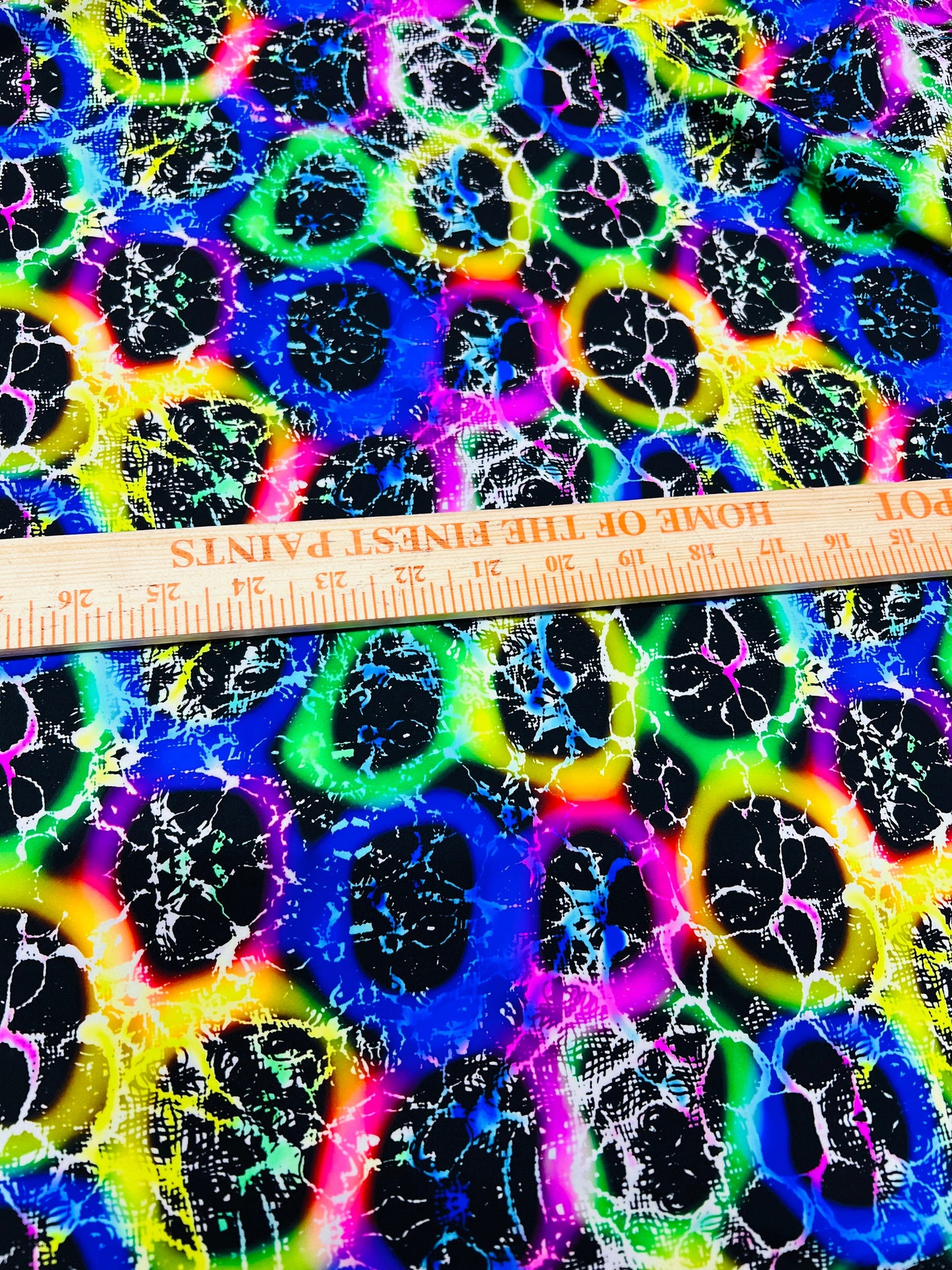 Abstract Honeycomb design print on the best quality of nylon spandex 4-way Stretch 58/60”sold by the YD.Ships worldwide from Los Angeles CA.