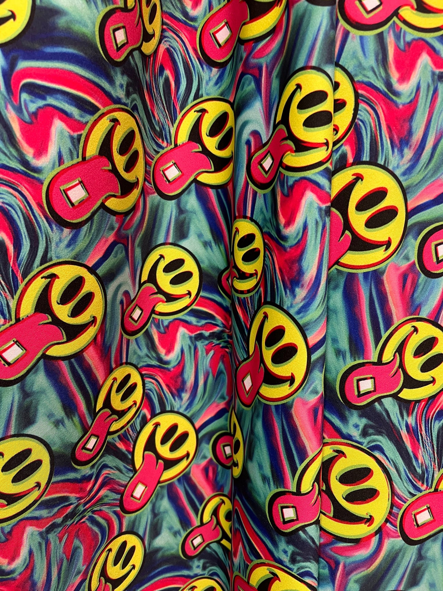 New Fanny Faces design print on the best quality of nylon spandex 4-way stretch 58/60”Sold by the YD.Ships worldwide from Los Angeles CA.