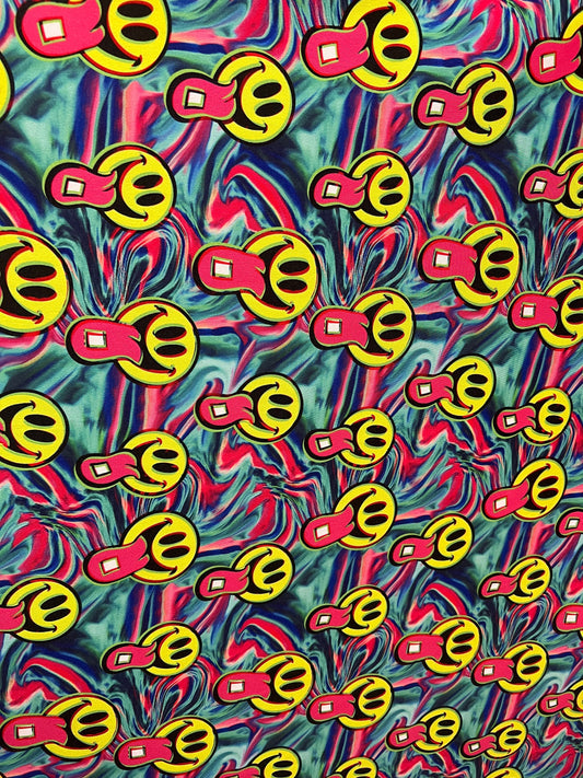 New Fanny Faces design print on the best quality of nylon spandex 4-way stretch 58/60”Sold by the YD.Ships worldwide from Los Angeles CA.