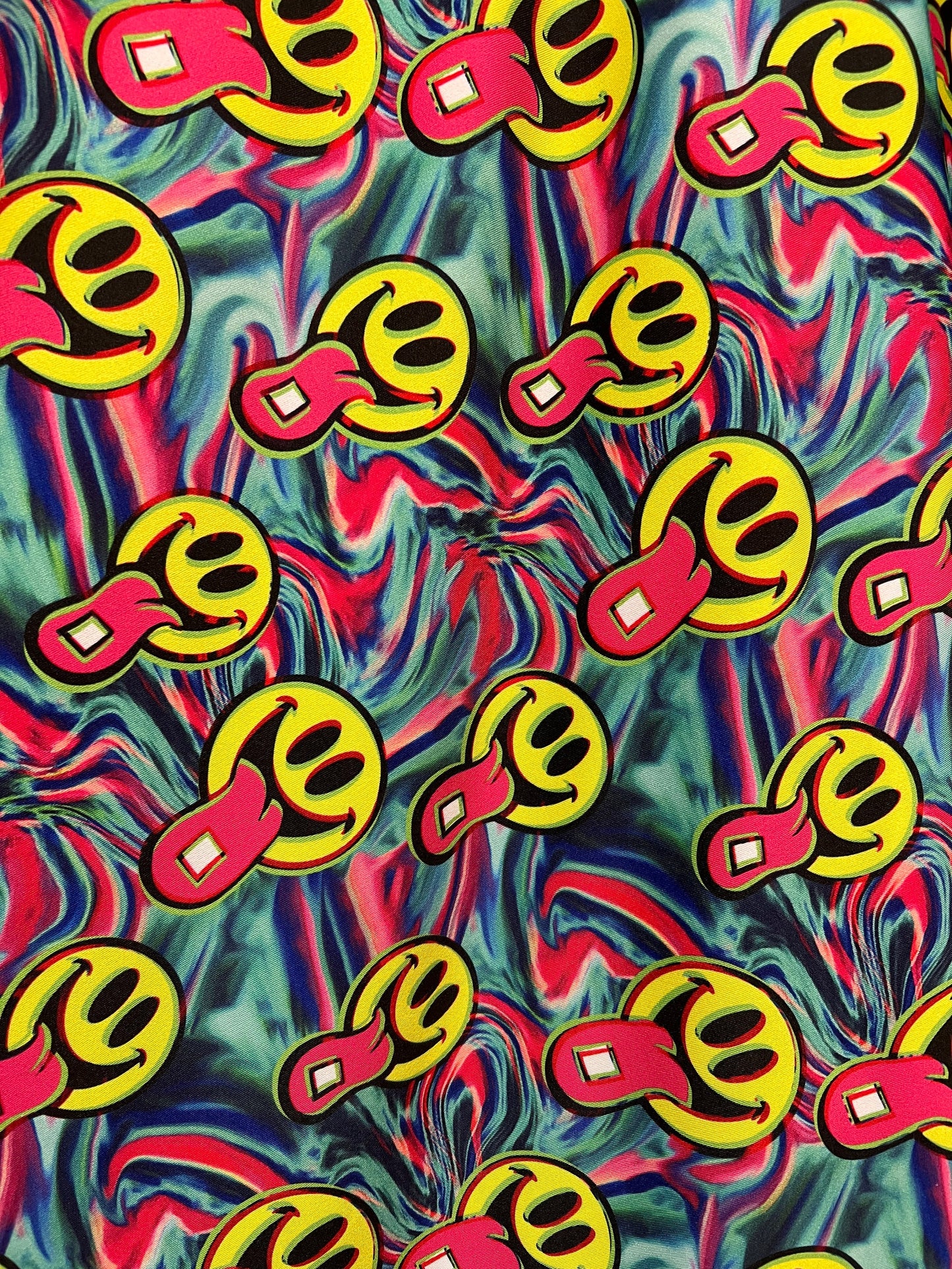 New Fanny Faces design print on the best quality of nylon spandex 4-way stretch 58/60”Sold by the YD.Ships worldwide from Los Angeles CA.