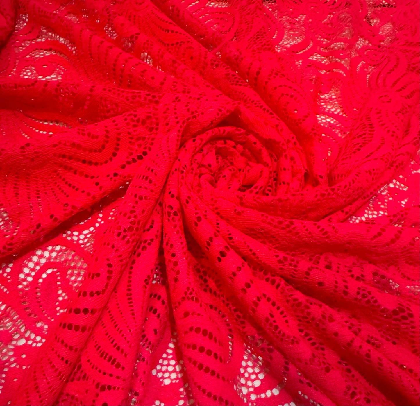 New floral  lace design 4way stretch 58/60”Sold by the YD.Ships Worldwide from Los Angeles California
