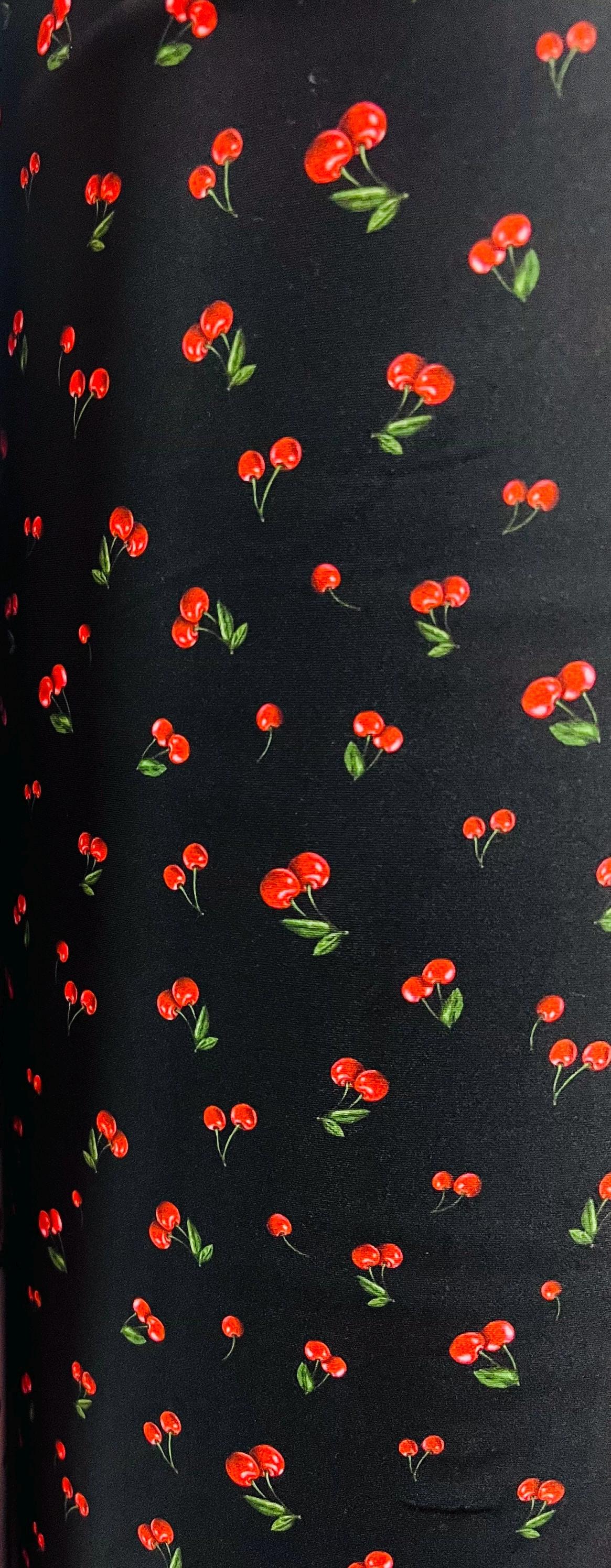 Little cherries design print on the best quality of nylon spandex 4-way stretch 58/60”sold by the YD.Ships Worldwide from Los Angeles CA.