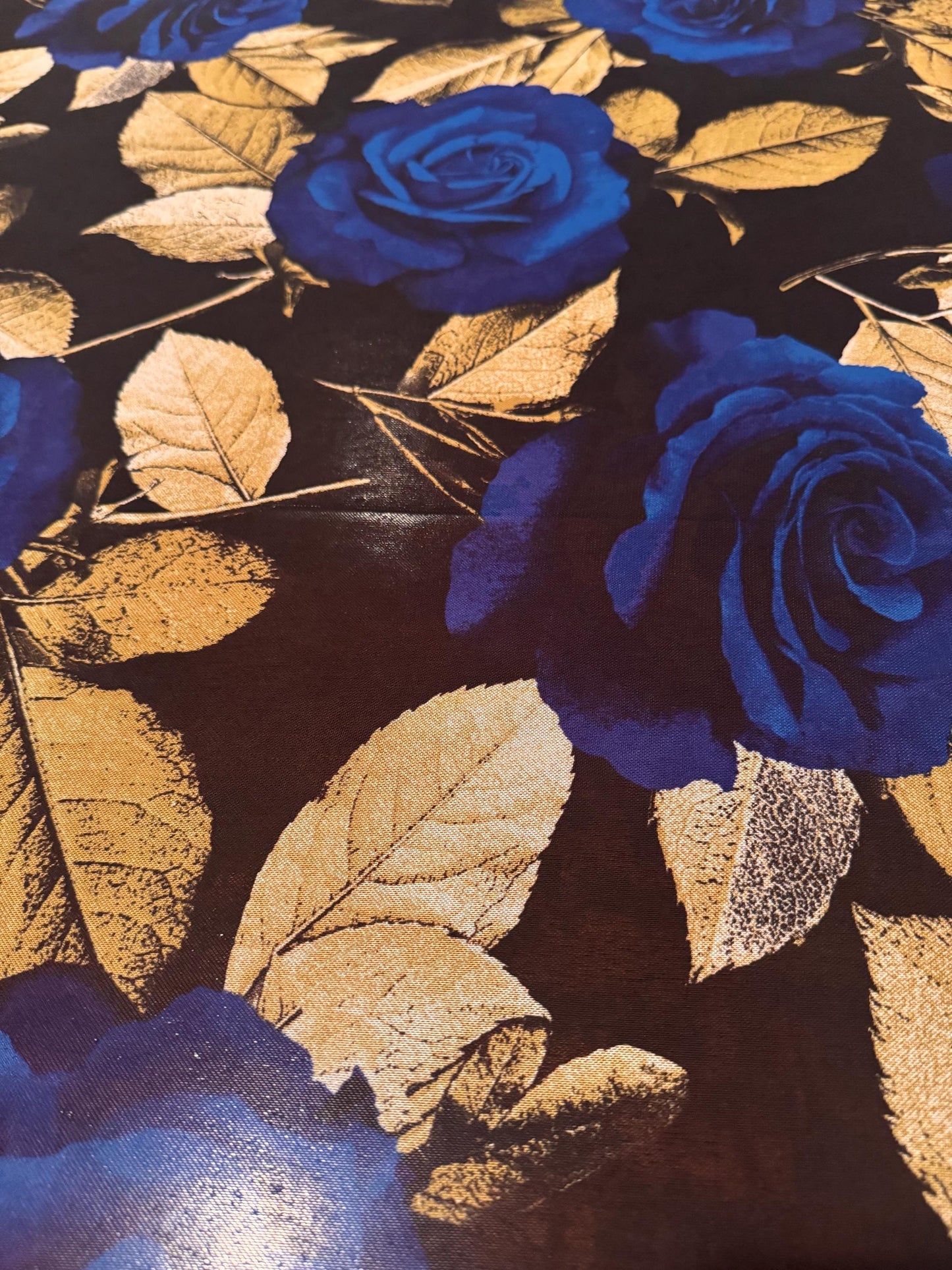 New sapphire roses design print on the best quality of power mesh nylon spandex 4-way stretch 58/60”sold by the YD.Ships worldwide from LA.