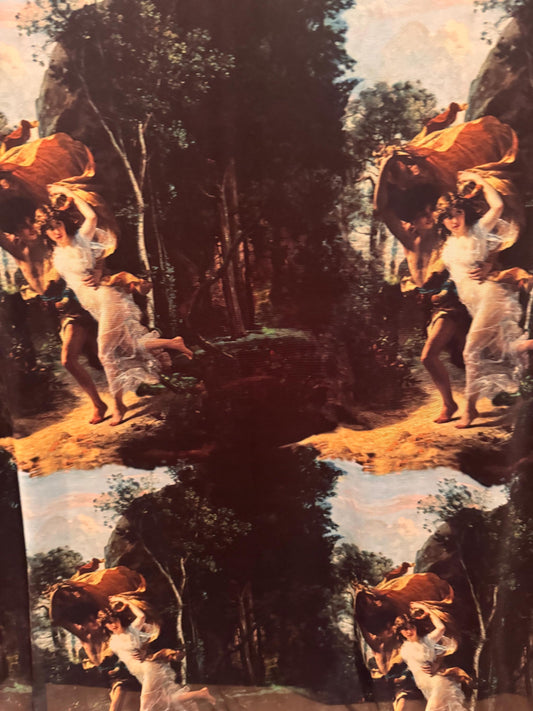 New Love in the storm design print on power mesh 4-way stretch 58/60” sold by the YD.ships worldwide from Los Ángeles California USA