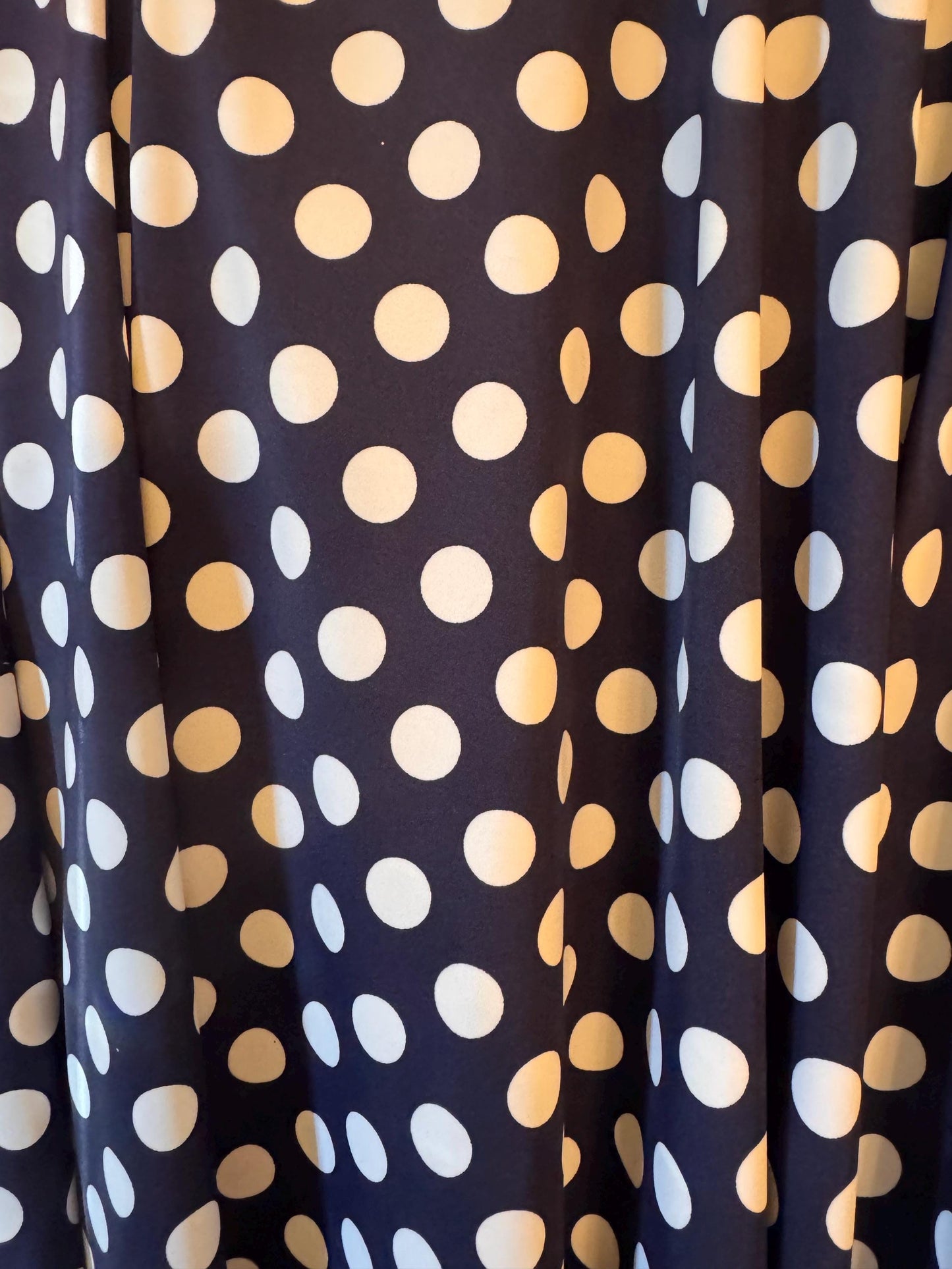 NEW Polka dots pattern design print on best quality of nylon spandex 4-way stretch 58/60”sold by the YD. ships Worldwide from Los Angeles CA