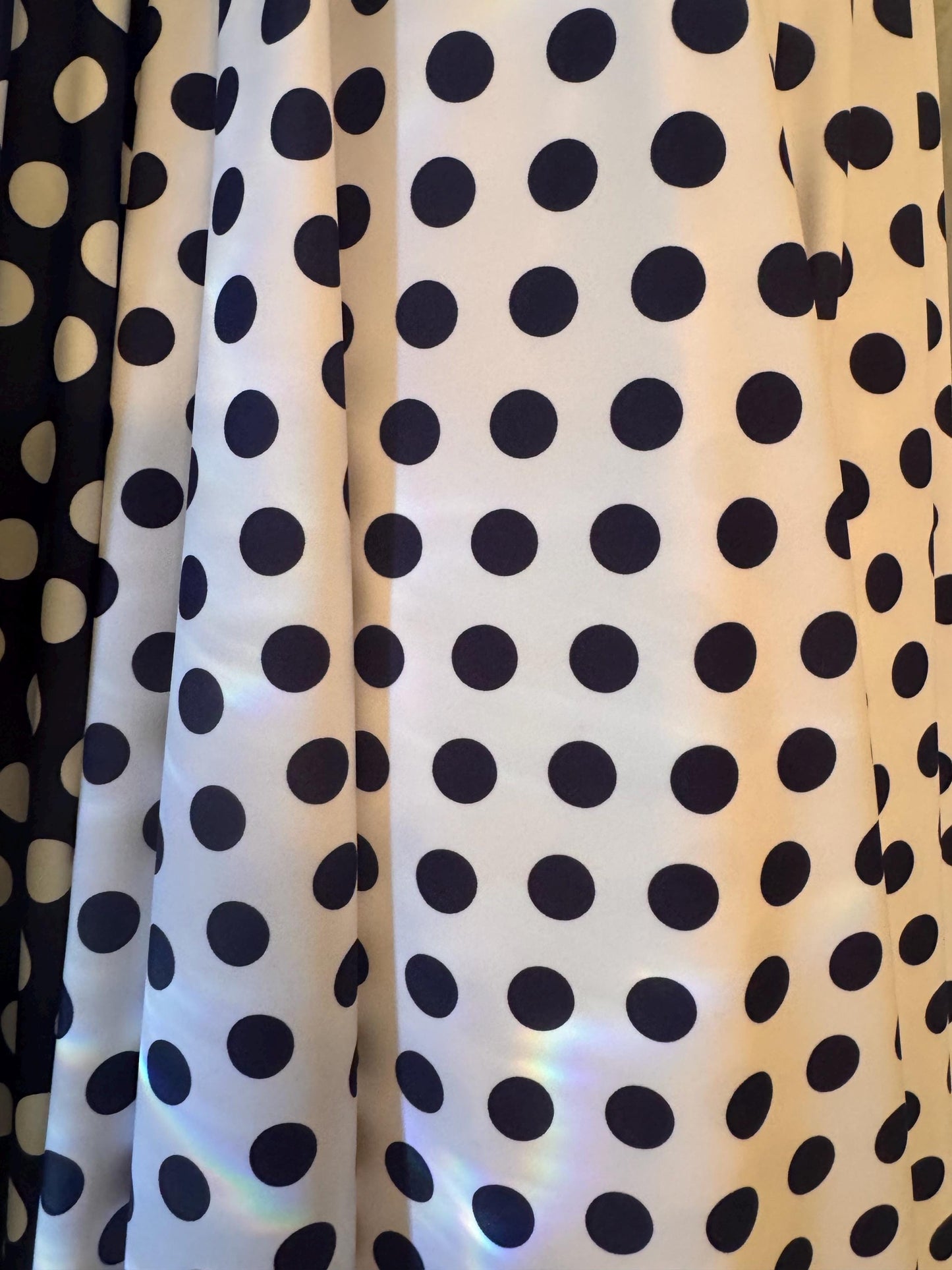 NEW Polka dots pattern design print on best quality of nylon spandex 4-way stretch 58/60”sold by the YD. ships Worldwide from Los Angeles CA