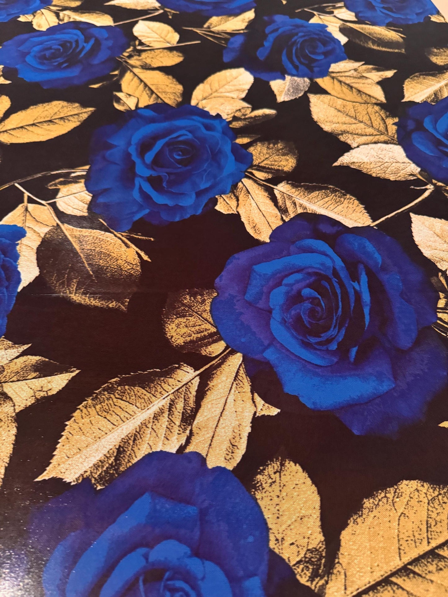New sapphire roses design print on the best quality of power mesh nylon spandex 4-way stretch 58/60”sold by the YD.Ships worldwide from LA.