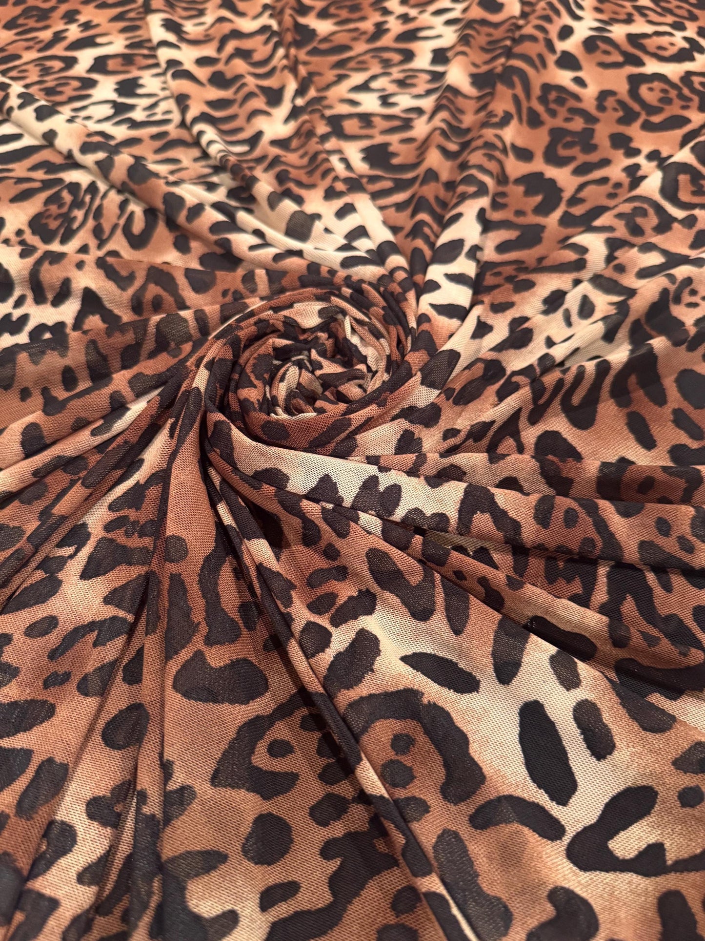 New Exotic Jaguar design print on power mesh 4-way stretch 58/60”sold by the YD. ships Worldwide from Los Angeles California USA