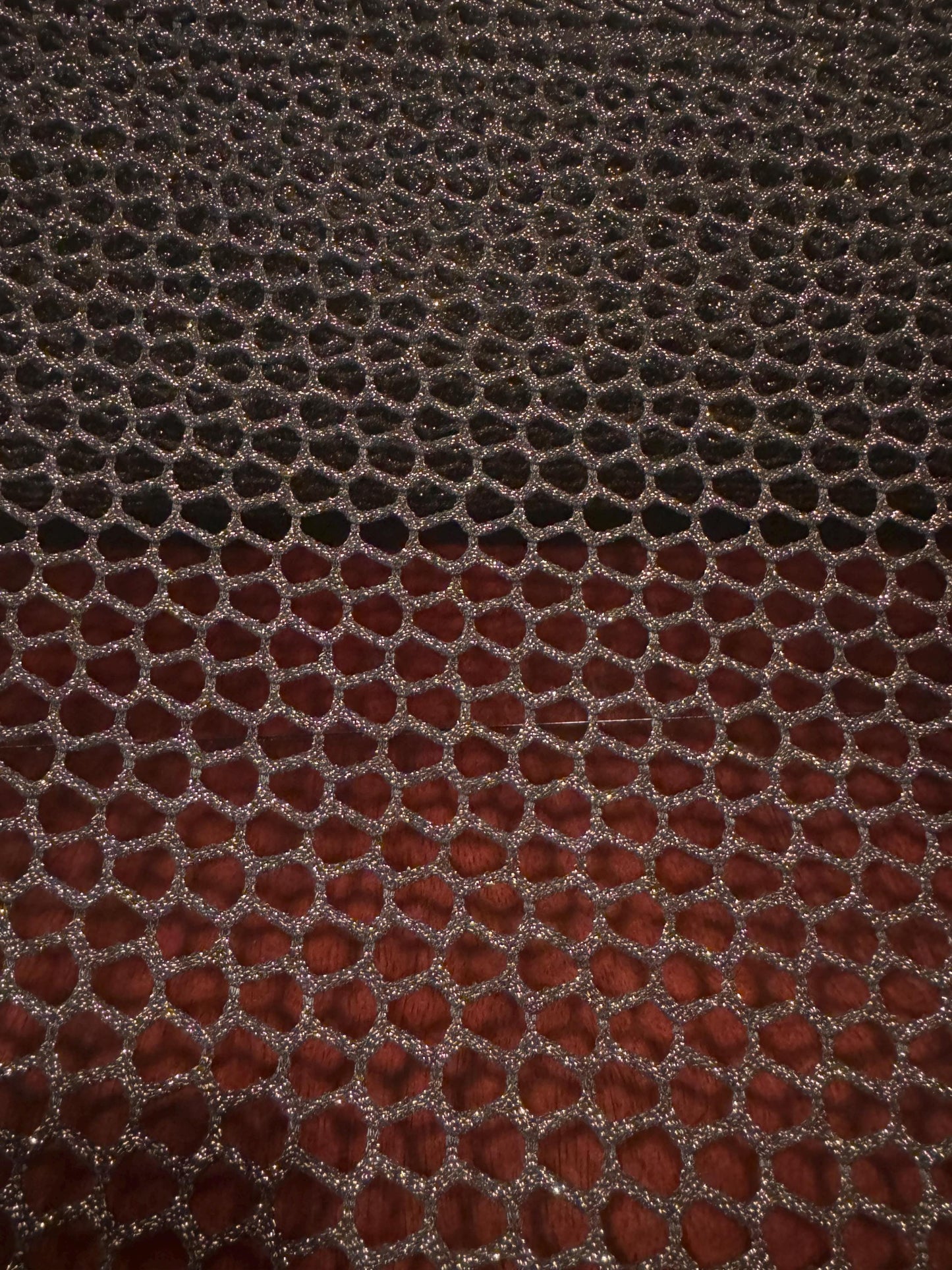 New fishnet mesh with metallic nylon spandex 4-stretch 58/60”sold by the YD.ships worldwide from Los Angeles California USA