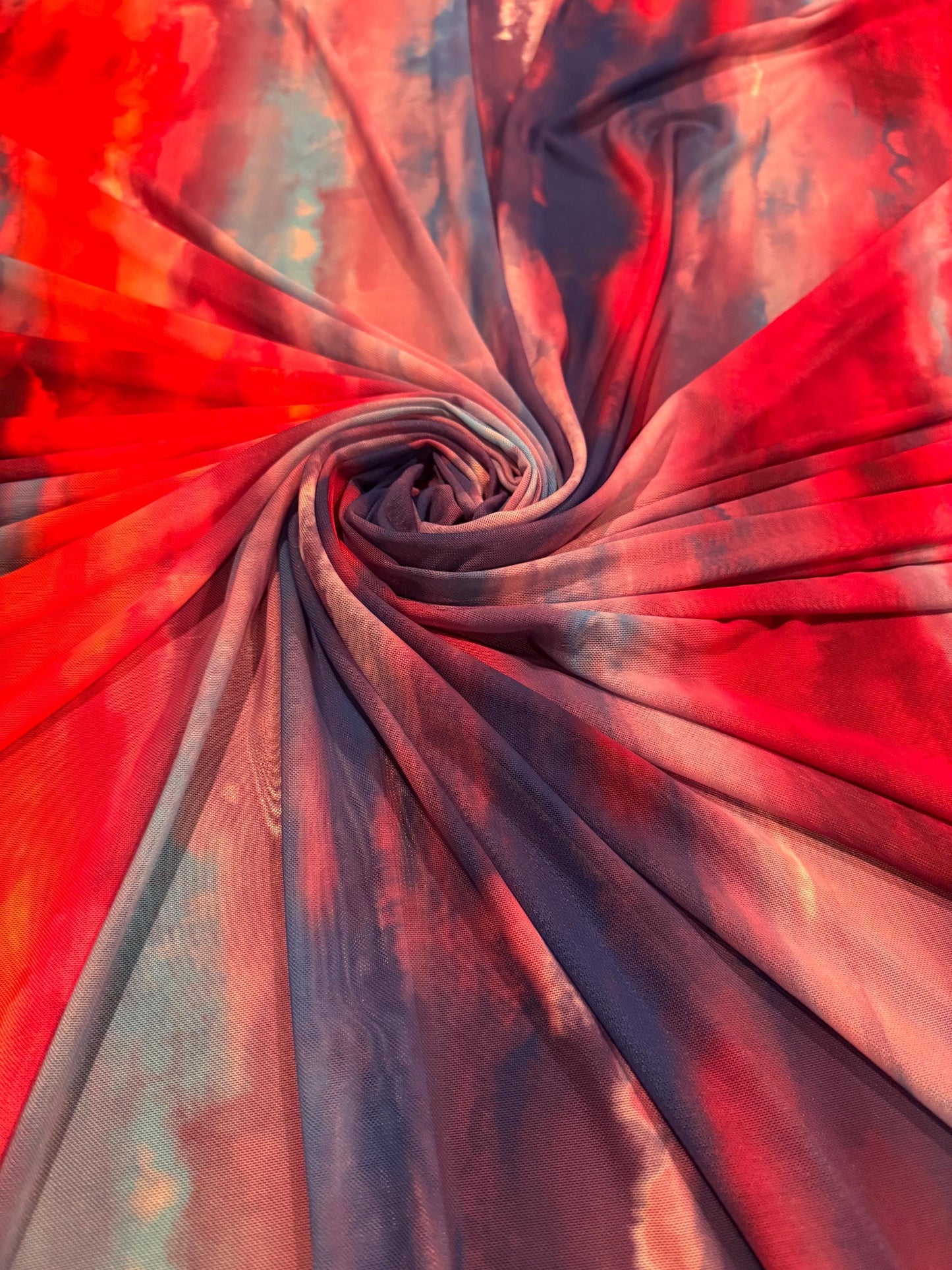 New Sunset Sky design print on power mesh 4-way stretch 58/60” sold by the YD.ships worldwide from Los Ángeles California USA