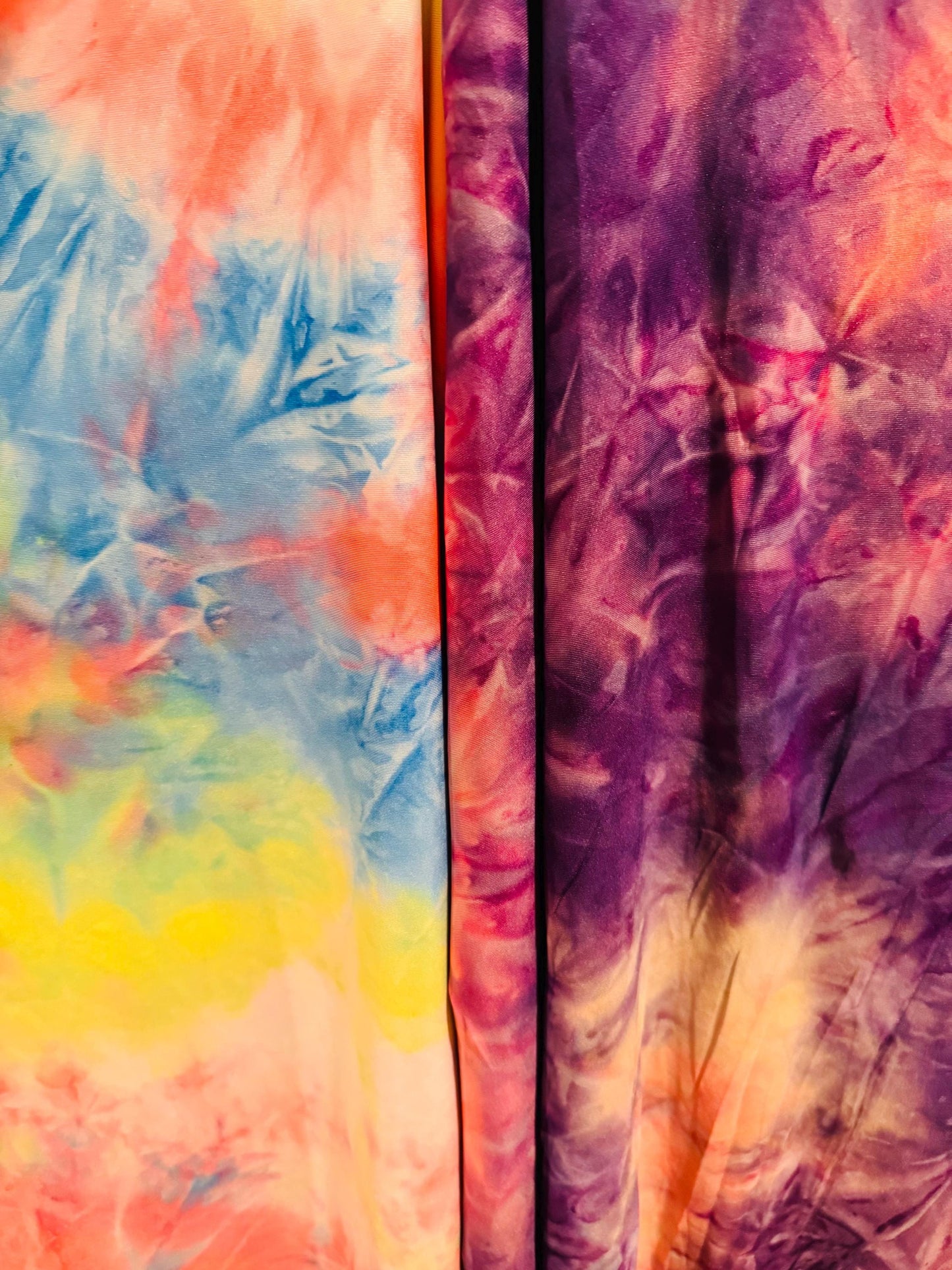 New Tie Dye design print on the best quality of poly spandex 4-way stretch 58/60”Sold by the YD.Ships worldwide from Los Angeles CA.
