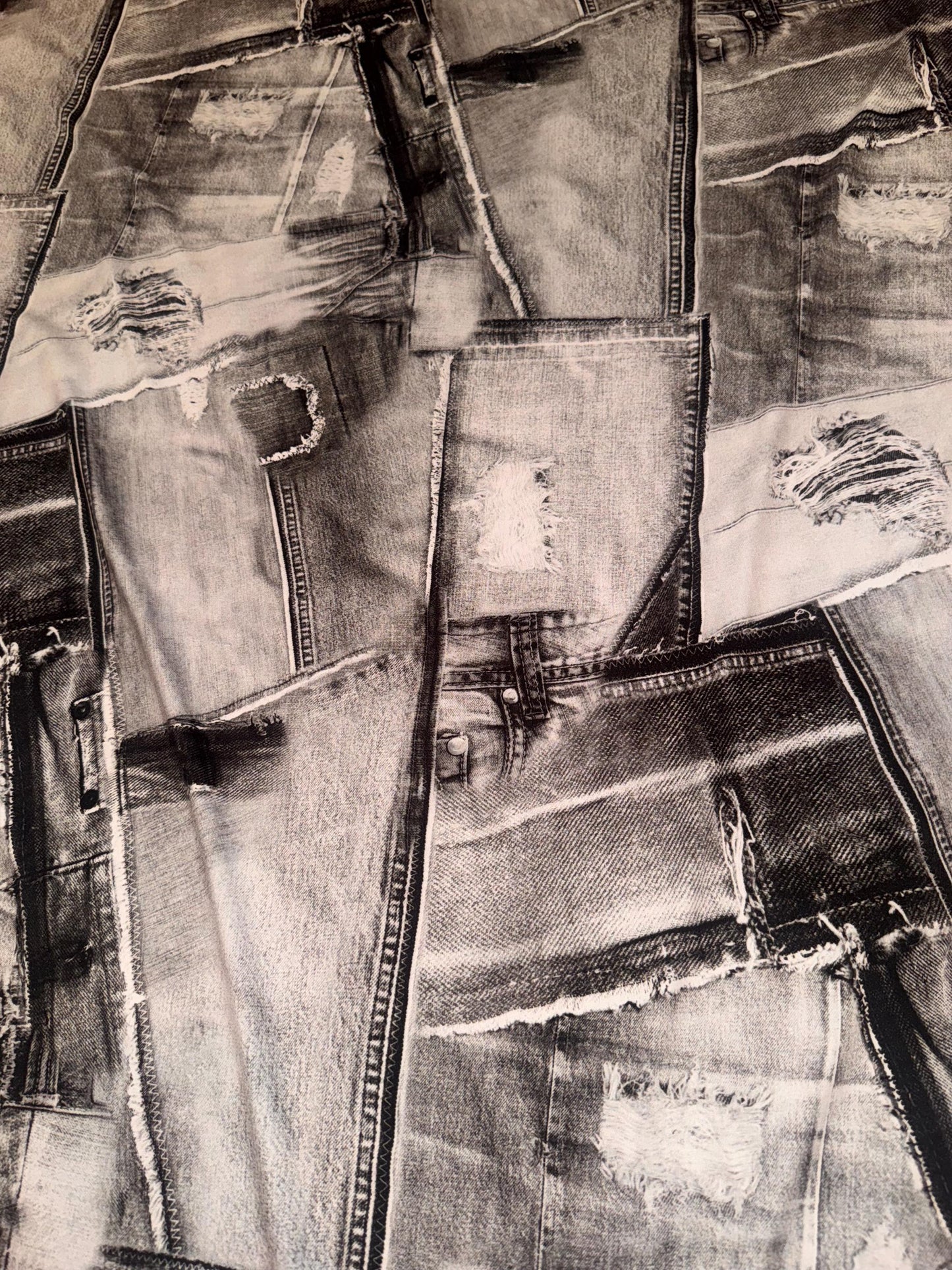New Denim Jeans pattern design print on the best quality of nylon spandex 4way stretch 58/60”Sold by the YD.Ships worldwide from Los Angeles