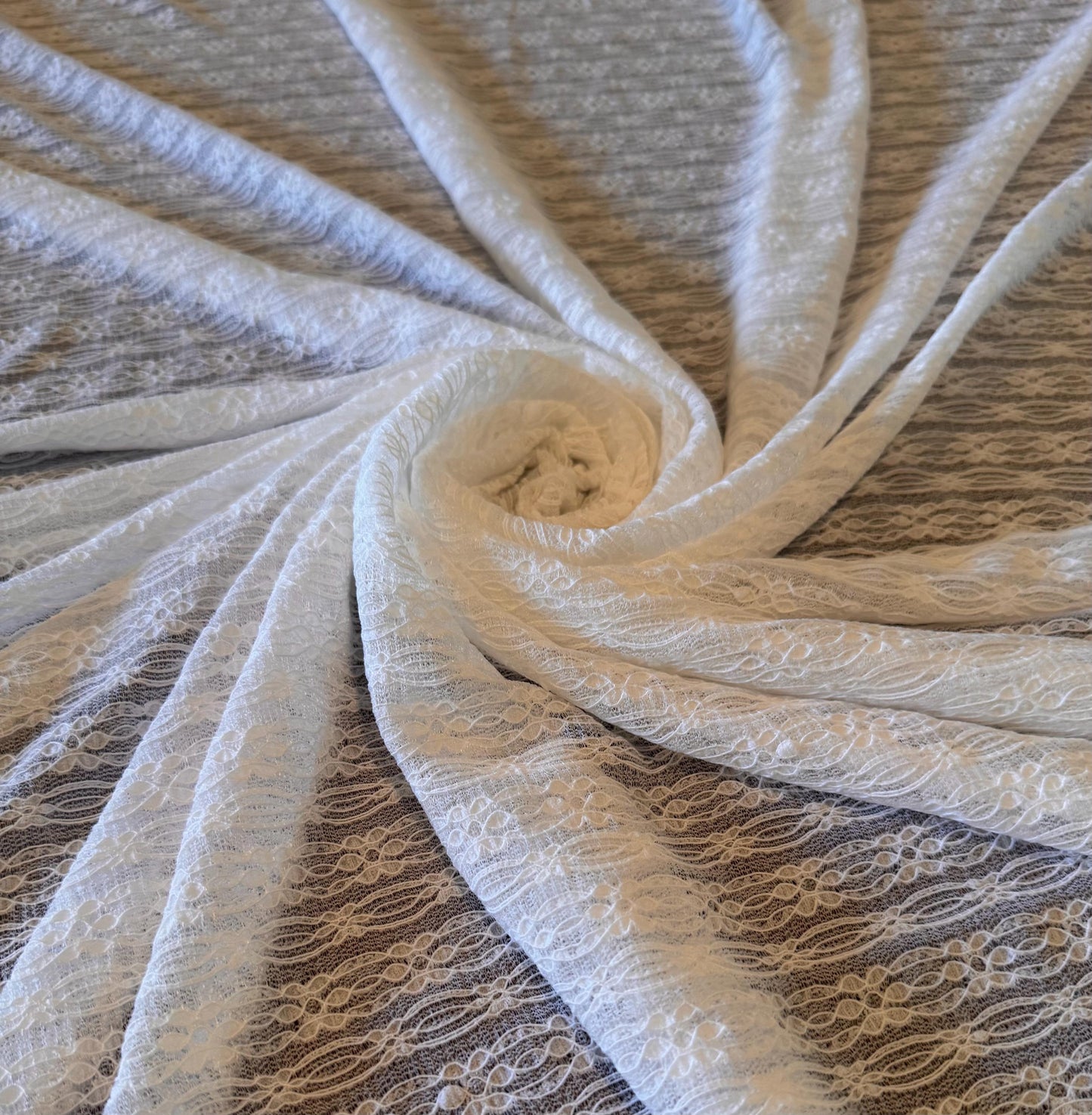 New Bella stretch lace design 4-way stretch 55/57”sold by the YD.ships worldwide from Los Angeles California USA.