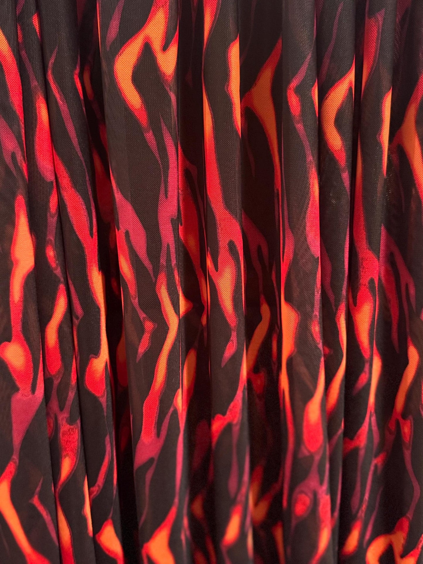 New hot fire flames  design print on nylon spandex and power mesh 4-way stretch 58/60”Sold by the YD.Ships worldwide from Los Angeles CA.