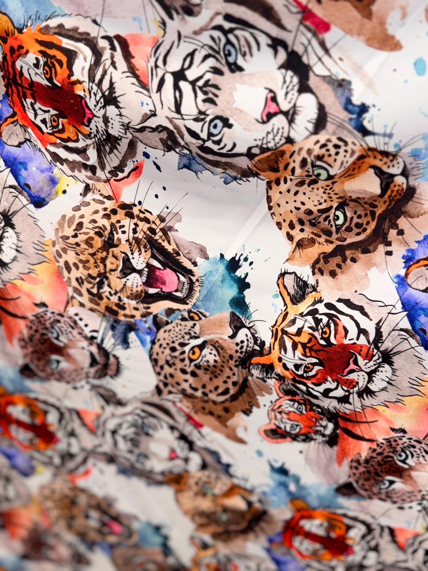 New Wild Cats design  print on the best quality nylon spandex4-way stretch 58/60”sold by the YD. ships Worldwide from Los Angeles CA