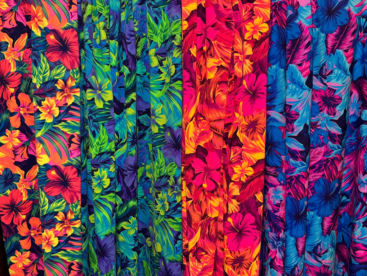 New Tropical Hibiscus floral design print on the best quality of nylon spandex 4-way stretch 58/60”sold by the YD.Ships worldwide from LA.