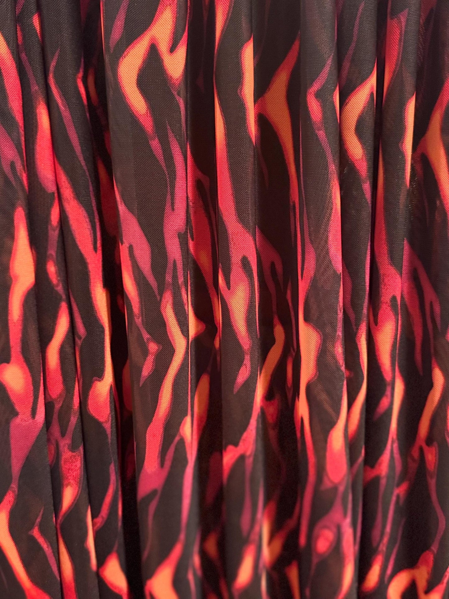 New hot fire flames  design print on nylon spandex and power mesh 4-way stretch 58/60”Sold by the YD.Ships worldwide from Los Angeles CA.