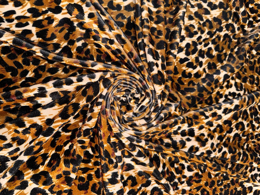New Leopard animal design print on stretch velvet 4way-stretch sold by the YD. Ships Worldwide from Los Angeles California USA.