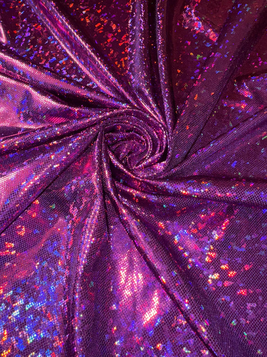 New Holographic shattered glass design metallic nylon spandex 4-stretch 58/60”sold by the YD.ships worldwide from Los Angeles California USA