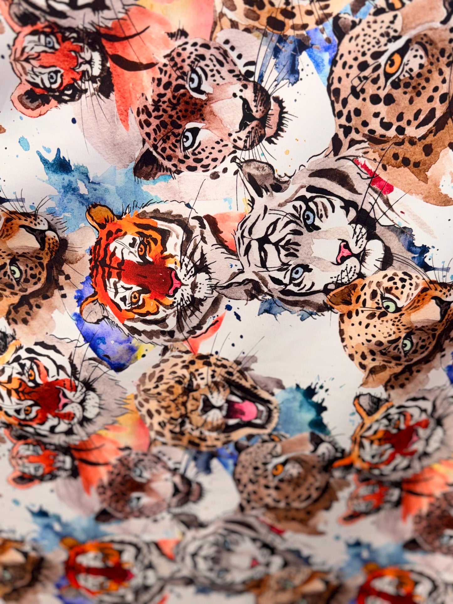 New Wild Cats design  print on the best quality nylon spandex4-way stretch 58/60”sold by the YD. ships Worldwide from Los Angeles CA